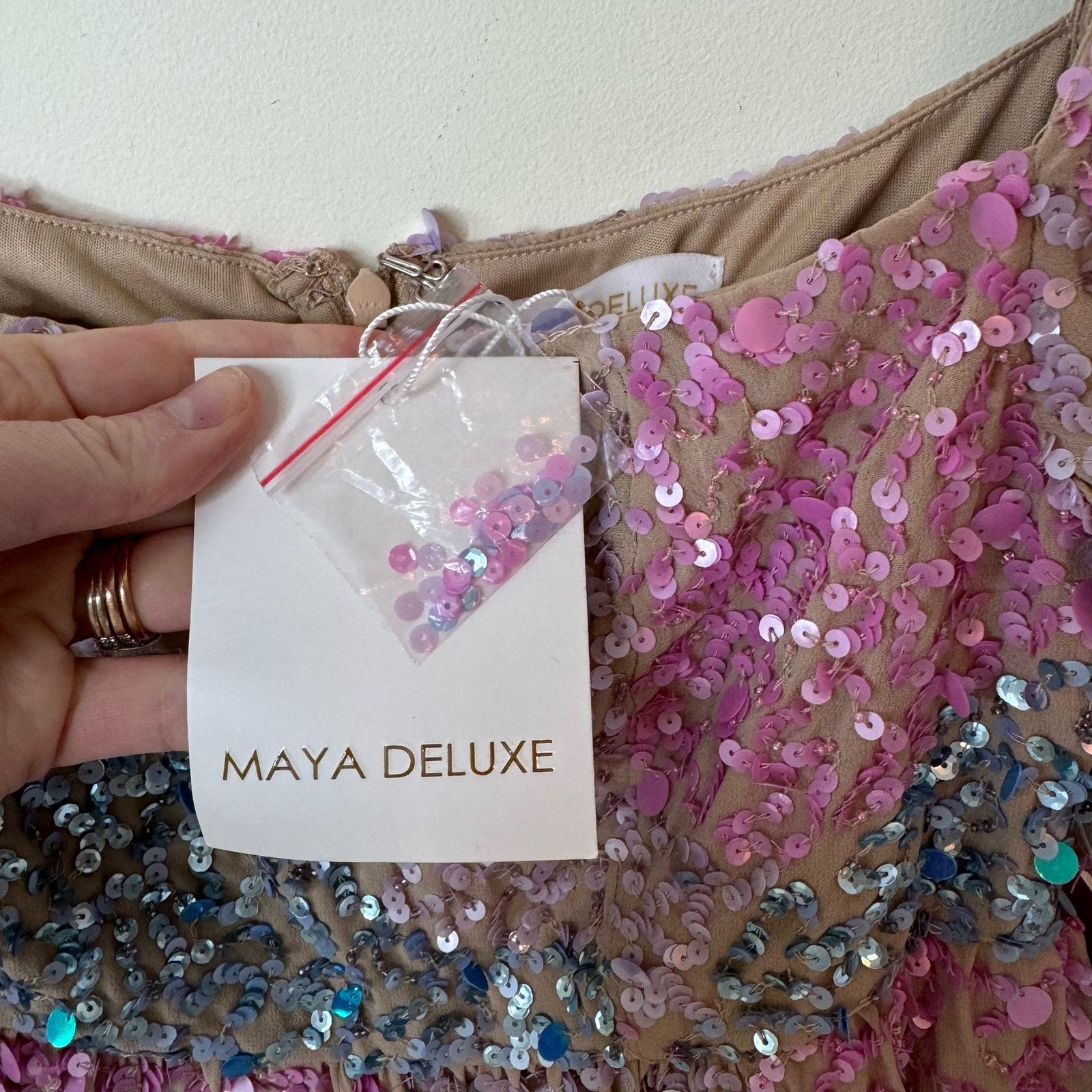 Asos ASOS MAYA DELUXE Puff Sleeve Sequin Mini dress Pink Blue 4 Size S / US 4 / IT 40 - 7 Thumbnail