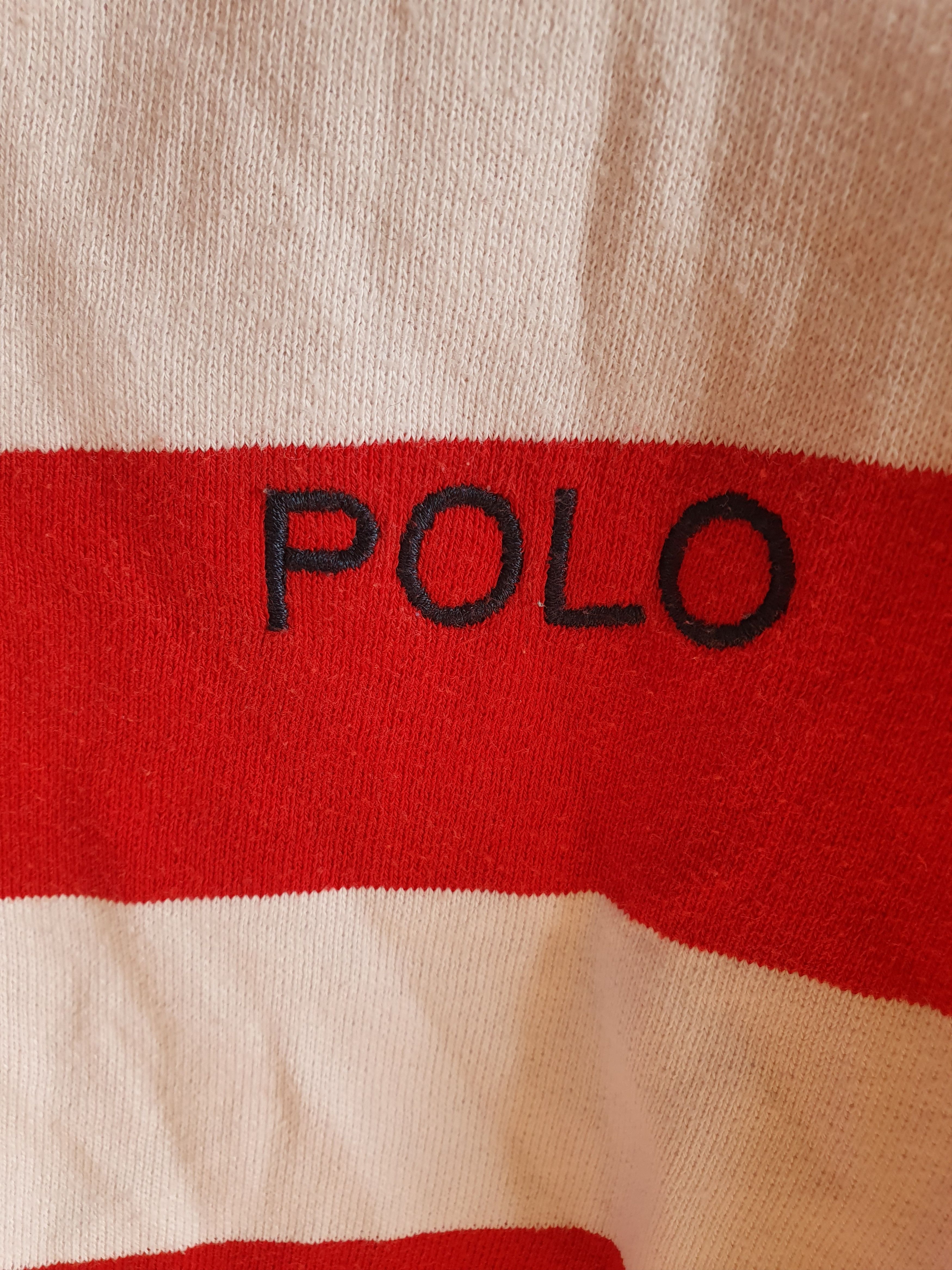 Polo Ralph Lauren × Vintage Polo Ralph Lauren Striped Rugby Sweatshirt Vtg 1/4 Zip sz L Size US L / EU 52-54 / 3 - 3 Thumbnail