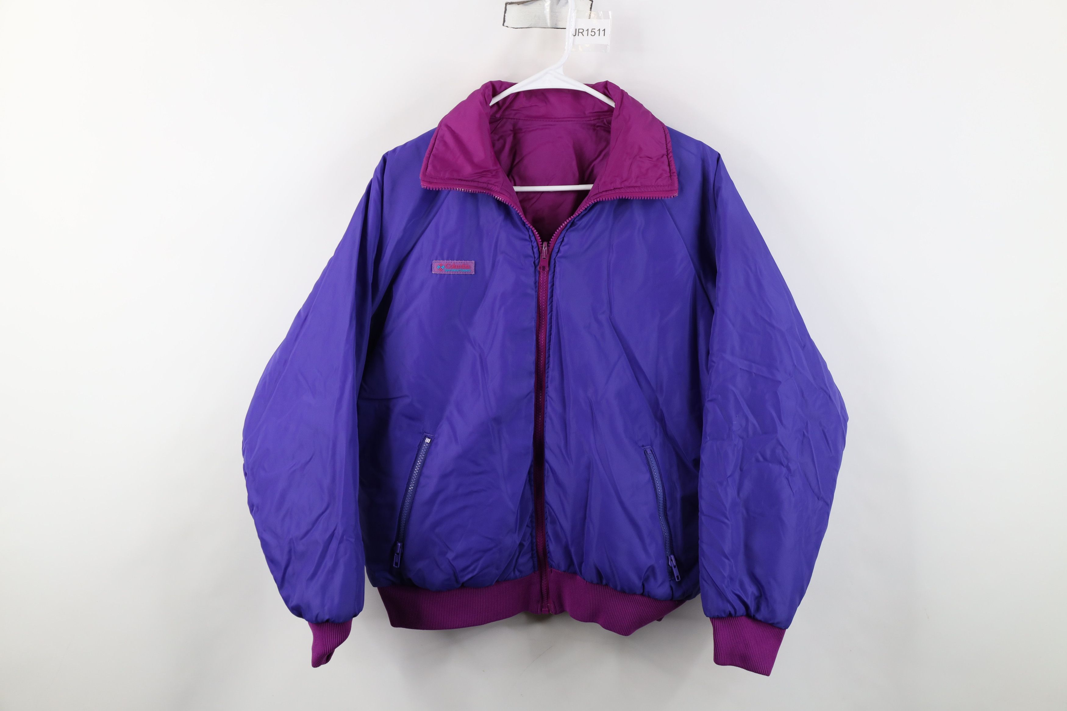 Columbia Vintage 90s Columbia Reversible Puffer Bomber Jacket Coat Size L / US 10 / IT 46 - 1 Thumbnail