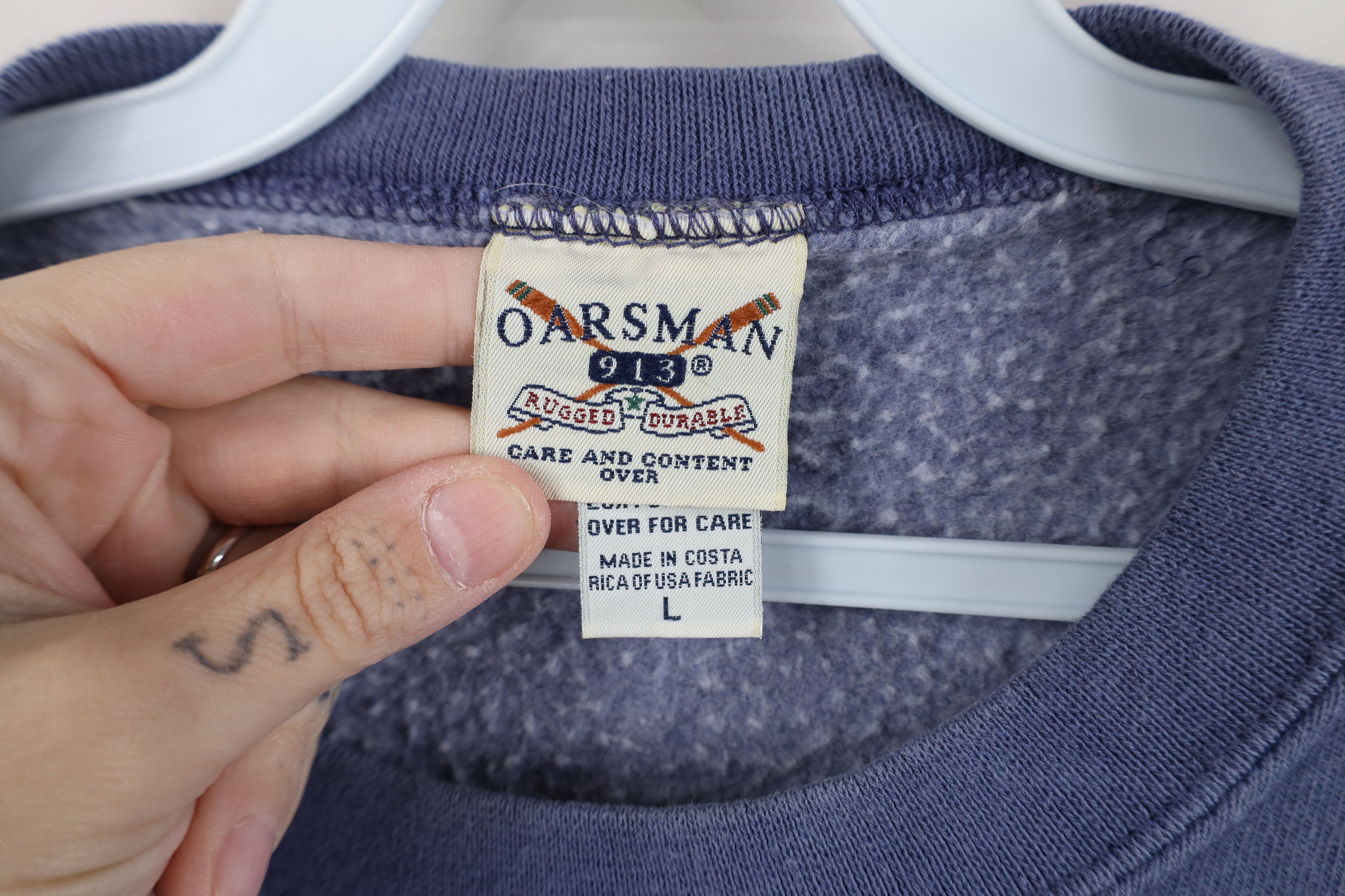 Vintage Vintage 90s Streetwear Michigan Rowing Sweatshirt Blue Size US L / EU 52-54 / 3 - 8 Thumbnail