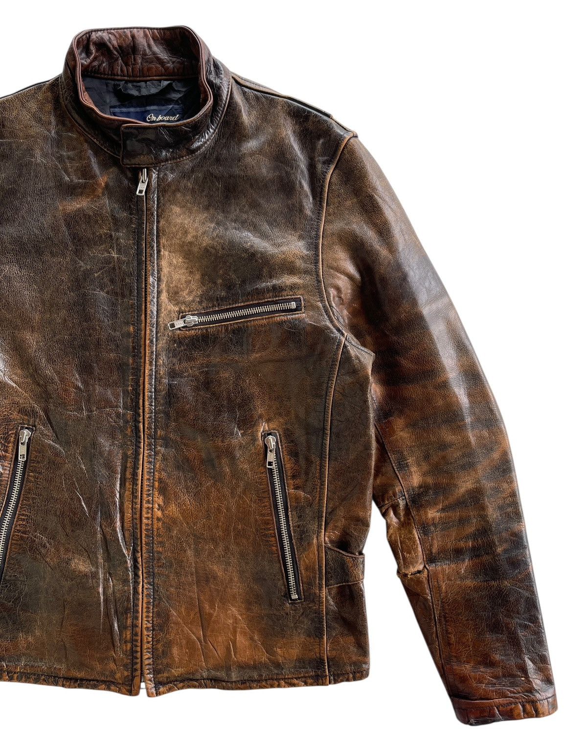 Japanese Brand Cafe Racer Biker Buffalo Leather Jacket Size US M / EU 48-50 / 2 - 5 Thumbnail