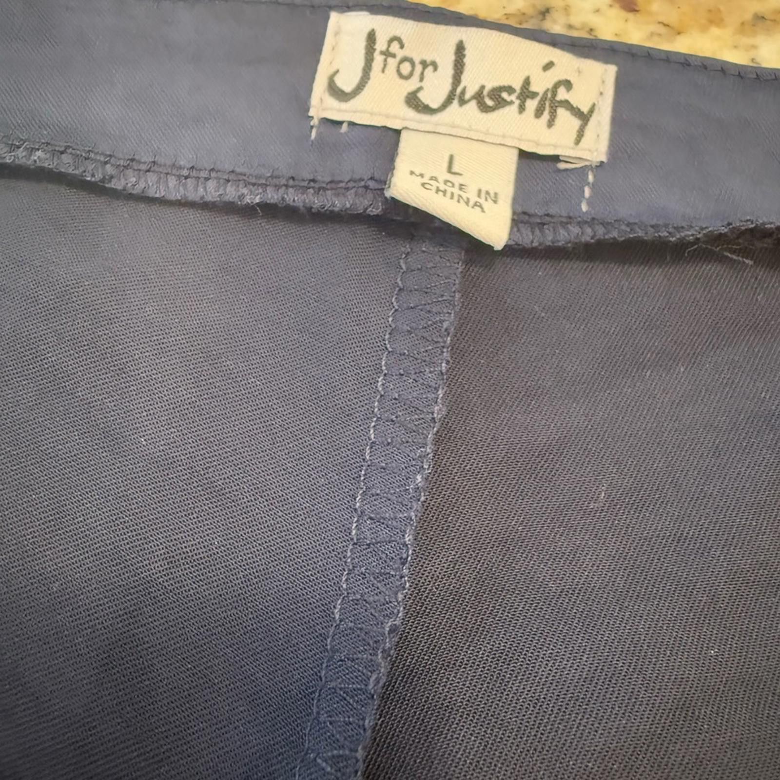 Other J for Justify navy blue silky sheath maxi dress SZ Large Size L / US 10 / IT 46 - 5 Thumbnail