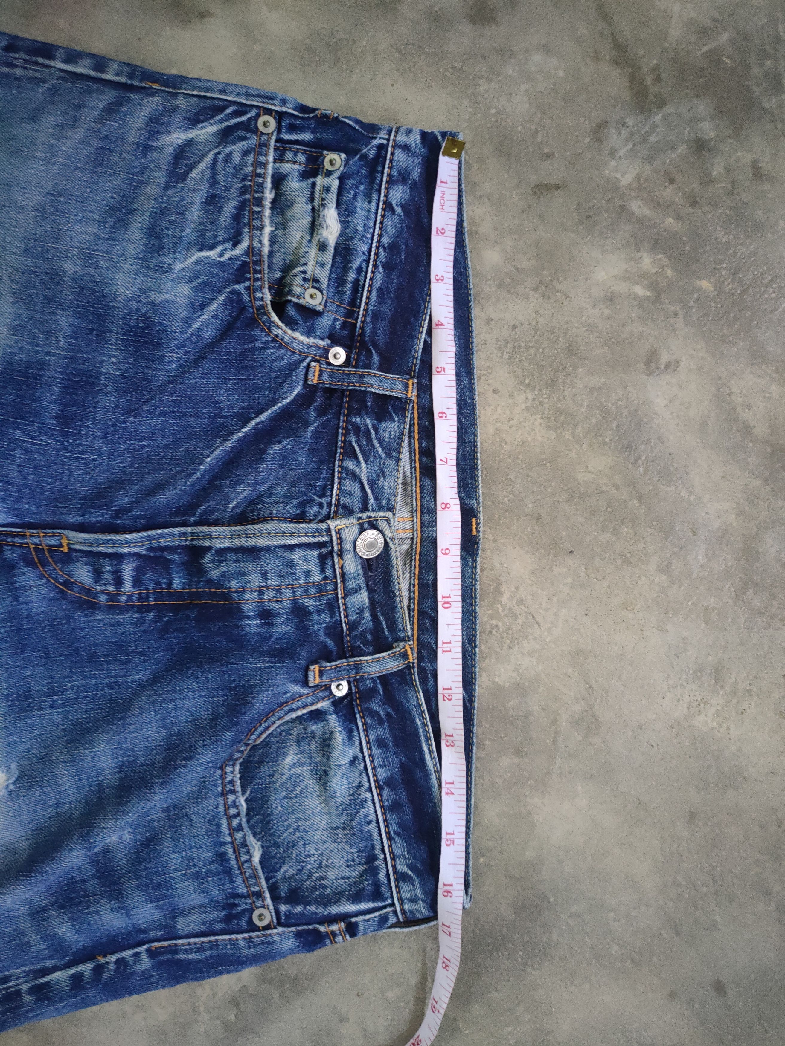 Ships Jet Blue VINTAGE SHIPS BUTTON FLY DISTRESSED FADED JEANS PANTS Size US 32 / EU 48 - 7 Thumbnail