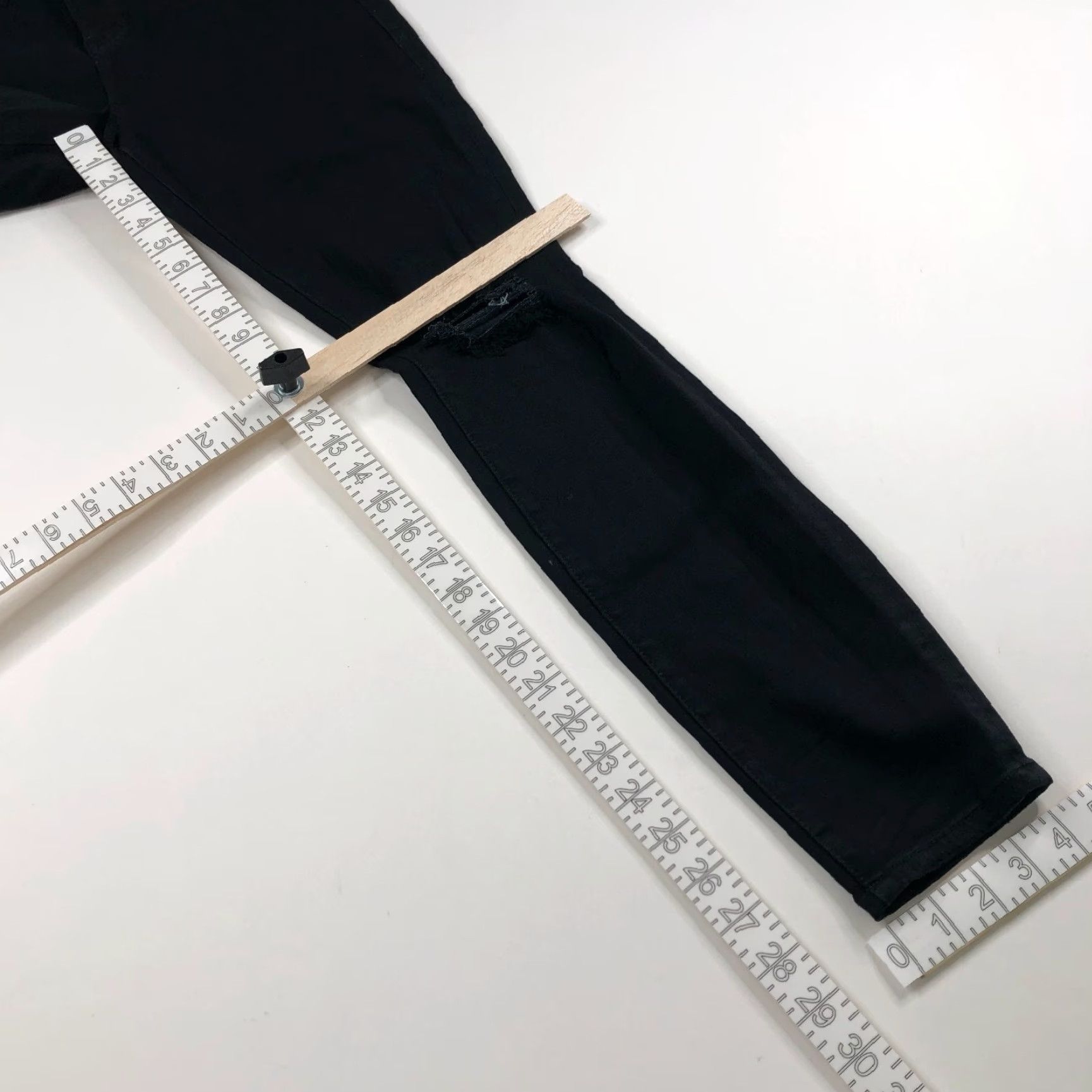 Good American Good American Jeans High Rise Skinny 8 27W 29L GL108TOF Black Denim 5-Pocket Women Size 27" / US 4 / IT 40 - 4 Thumbnail