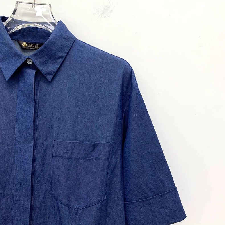 Loro Piana Loro Piana Deep blue cotton short-sleeved workwear jumpsui Size XS / US 0-2 / IT 36-38 - 3 Thumbnail