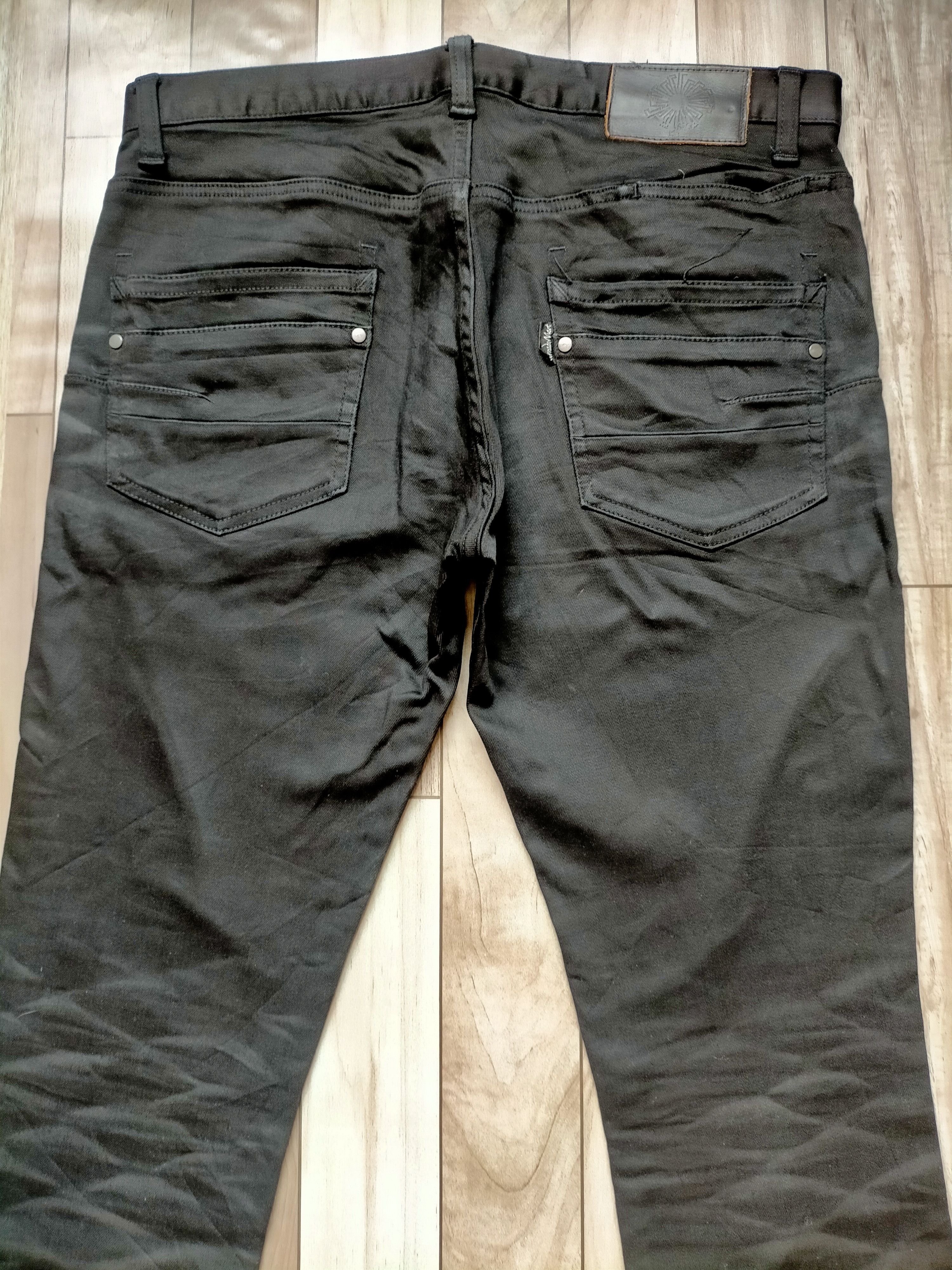 Tornado Mart Tornado Mart Whiskers Waxed Skinny Black Jeans Size US 34 / EU 50 - 8 Thumbnail