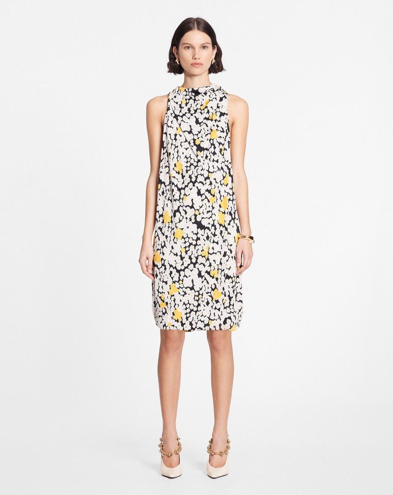 Lanvin o1y0326 Midi Dress in Multicolor Size L / US 10 / IT 46 - 2 Thumbnail