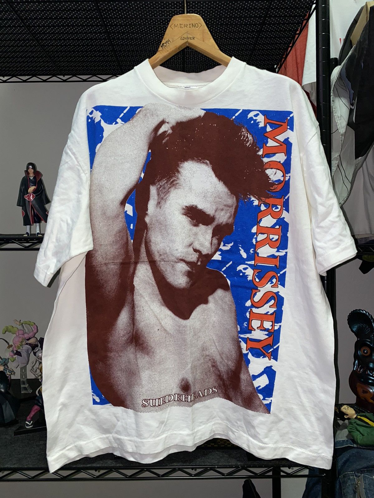 image of Morrissey The Smiths Bootleg Tee in White, Men's (Size XL)