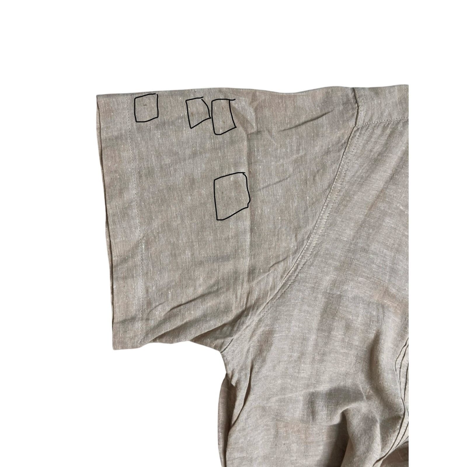 Saddlebred Saddlebread Cuban Pleated Lightweight Tan Linen Shirt XLARGE Size US XL / EU 56 / 4 - 6 Thumbnail