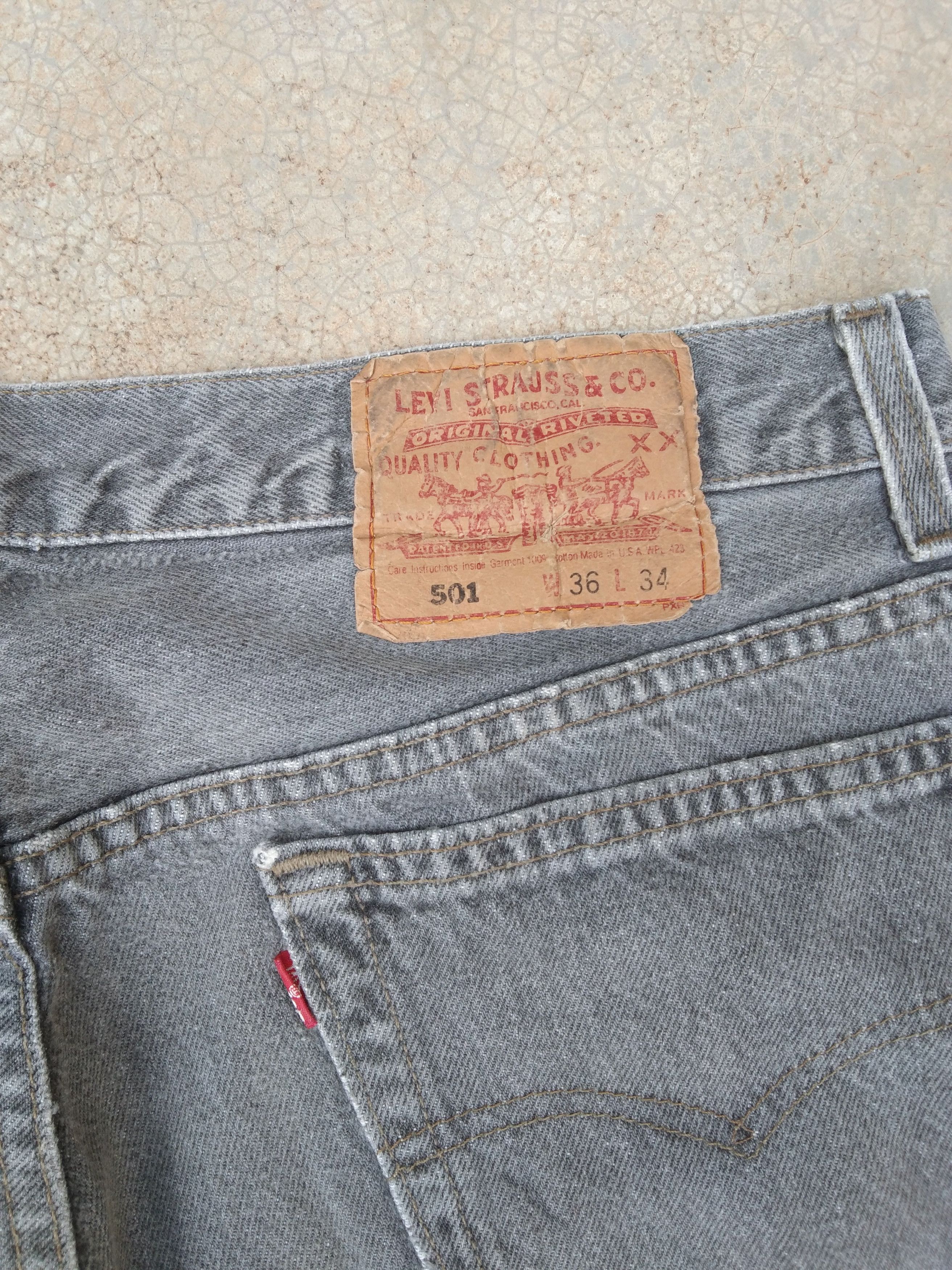 Levi's 90s Vintage Levis 501 Made In USA Straight Leg Jeans 34x33 Size US 34 / EU 50 - 3 Thumbnail