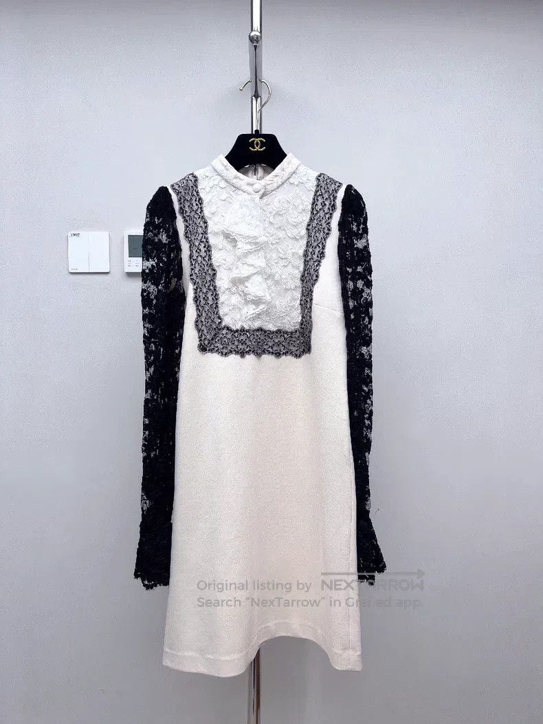 Gucci Gucci Black and white lace stitching dress Size XS / US 0-2 / IT 36-38 - 1 Thumbnail