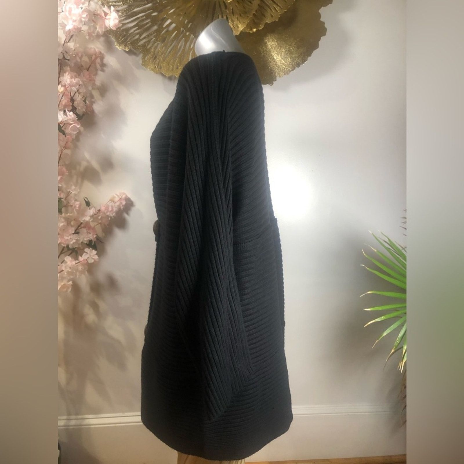 NBDN Nobrandedon Cardigan sweater woven in black wood buttons Size XL / US 12-14 / IT 48-50 - 9 Thumbnail
