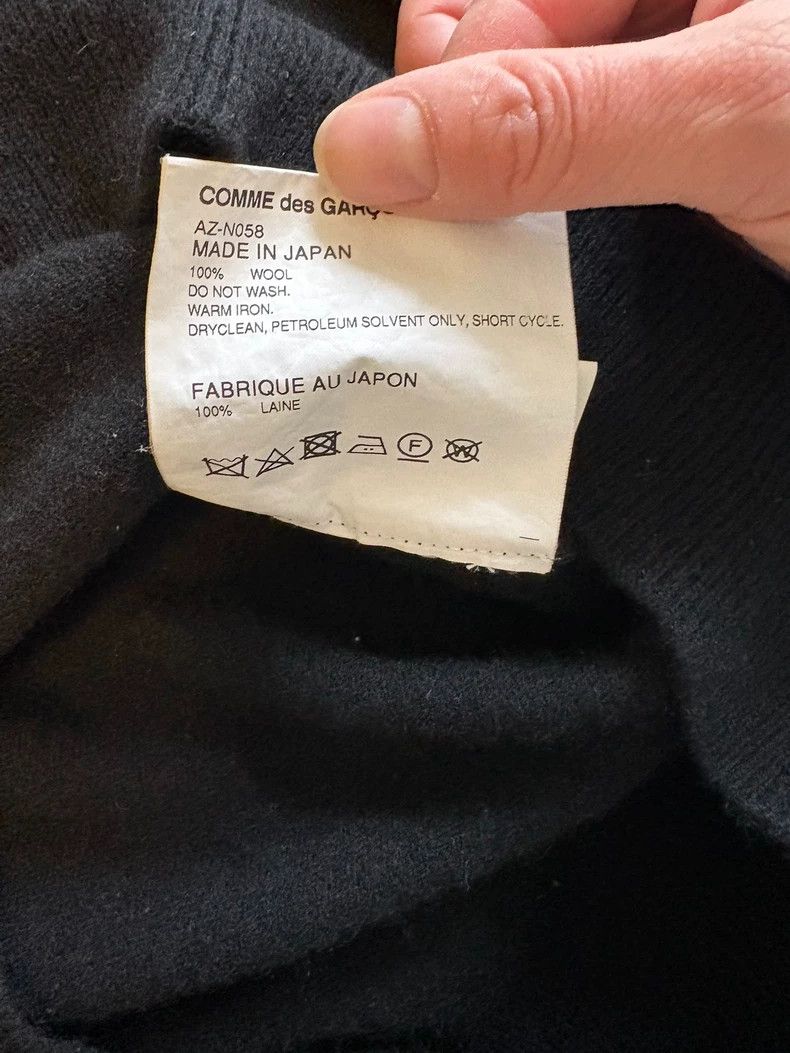 Comme des Garcons Comme Des Garcons Black Wool Cardigan Size M / US 6-8 / IT 42-44 - 4 Thumbnail