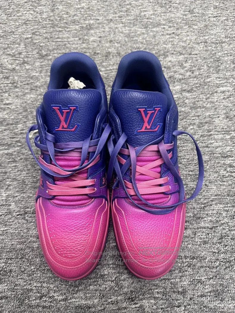 LV Blue Pink Gradient Sneakers US8.