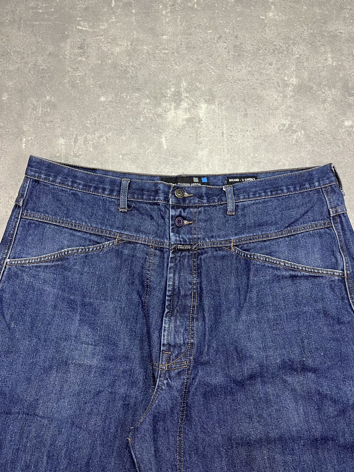 Marithe + Francois Girbaud Marithe + Francois Girbaud Baggy Logo Denim Jorts Shorts 40 Size US 40 / EU 56 - 5 Thumbnail