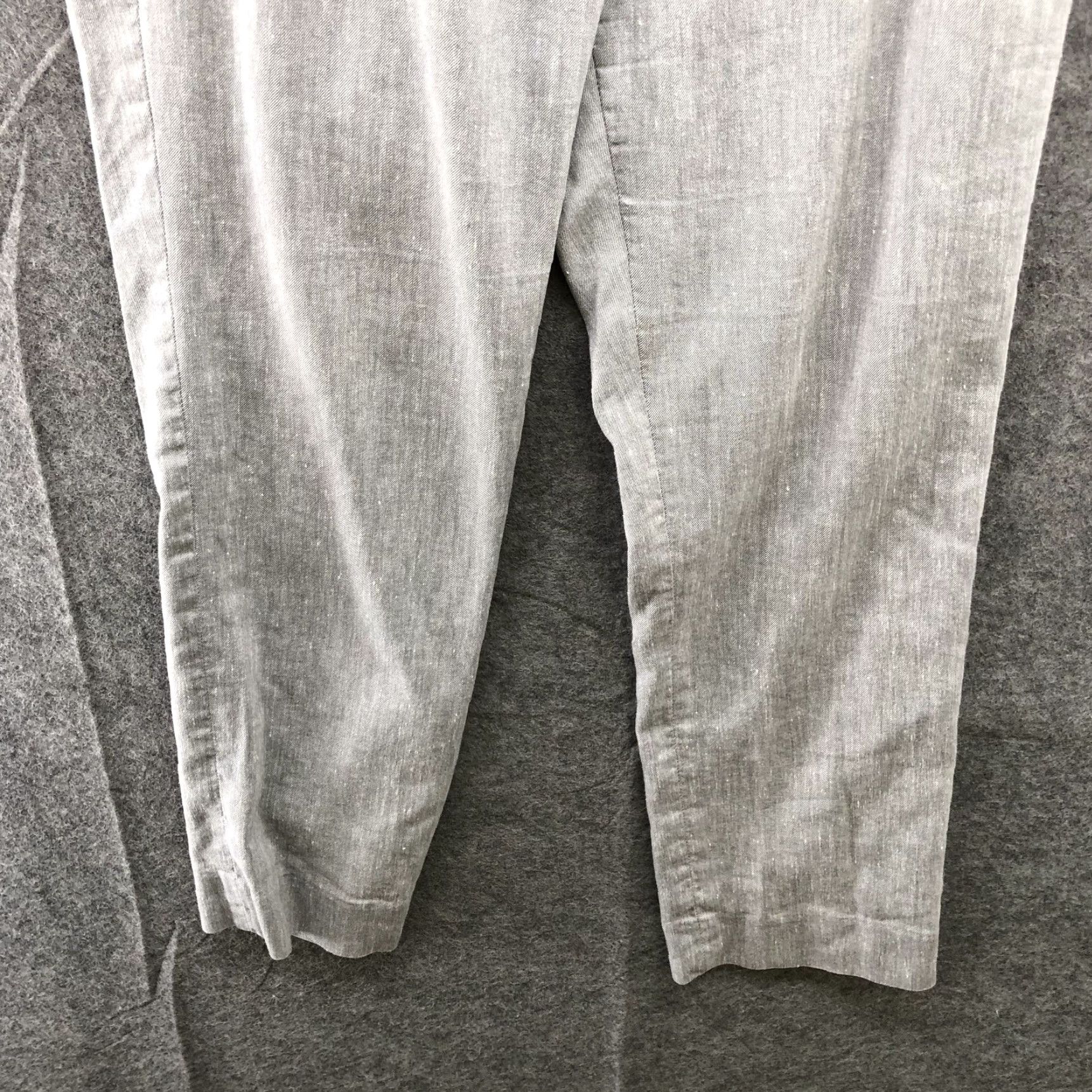Gap Gap Linen Blend Pants Womens Size 4 Tailored Crop Gray Trouser Mid Rise Size 27" / US 4 / IT 40 - 4 Thumbnail