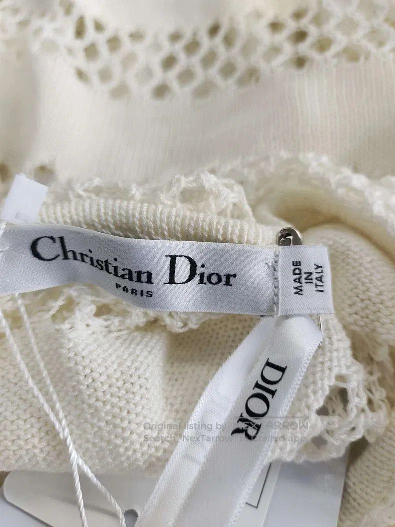 Dior Dior White Knit Hollow Out Top. Size US XS / EU 42 / 0 - 3 Thumbnail