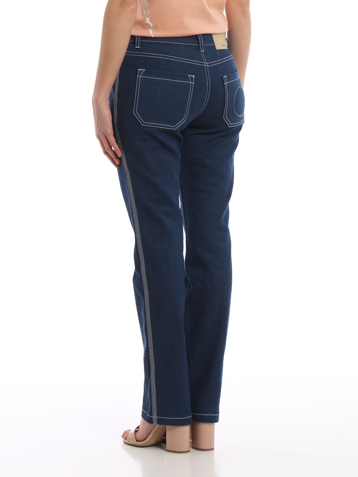 Chloe o1y0825 Denim Pant in Blue Size 27" / US 4 / IT 40 - 3 Thumbnail