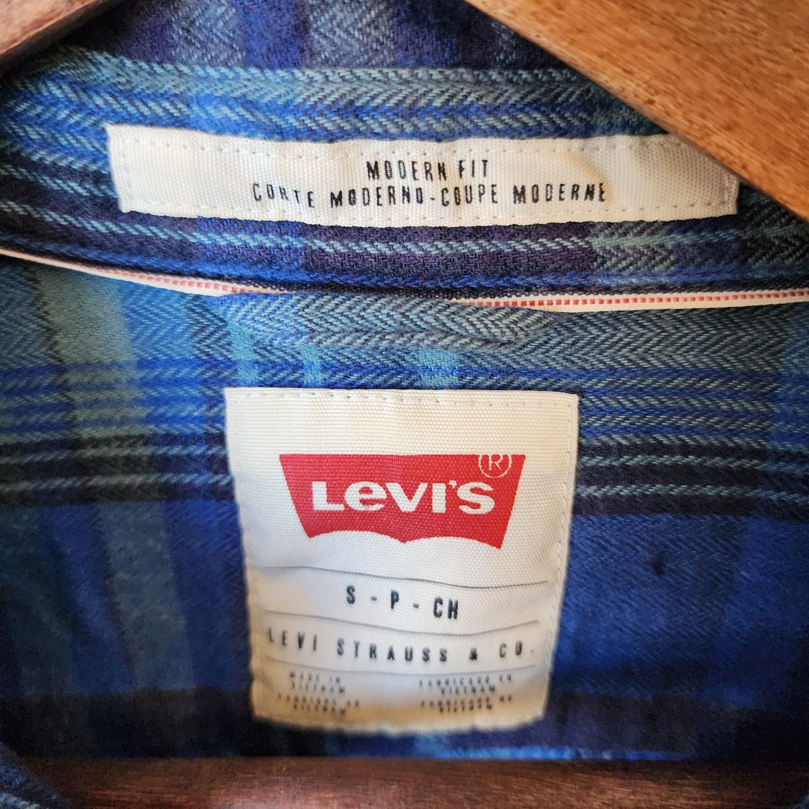 Levi's Levi's Men's Small Blue Short Sleeve Shirt - Modern Fit Size US S / EU 44-46 / 1 - 3 Thumbnail