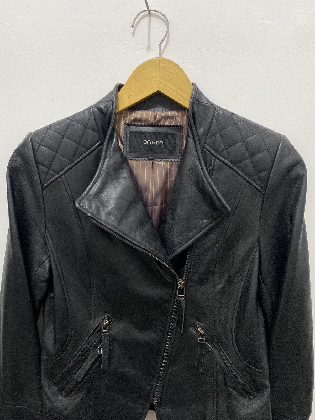 14th Addiction Japanese Brand On&On Leather Biker Jacket Vkei LGB Kmrii Size US S / EU 44-46 / 1 - 3 Thumbnail