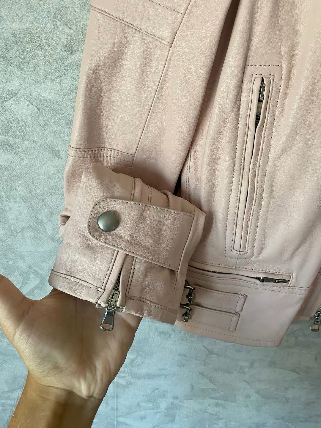 Diesel × Diesel Black Gold × Vintage Diesel Black Gold vintage pink leather jacket Size M / US 6-8 / IT 42-44 - 3 Thumbnail