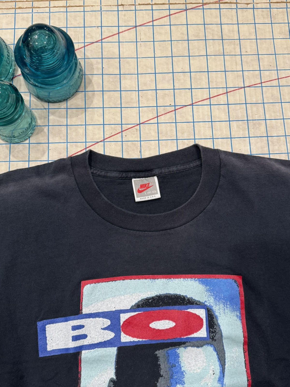 Nike Vintage Nike Bo Knows Come Backs Faded Black Tee Mens Large Size US L / EU 52-54 / 3 - 6 Thumbnail