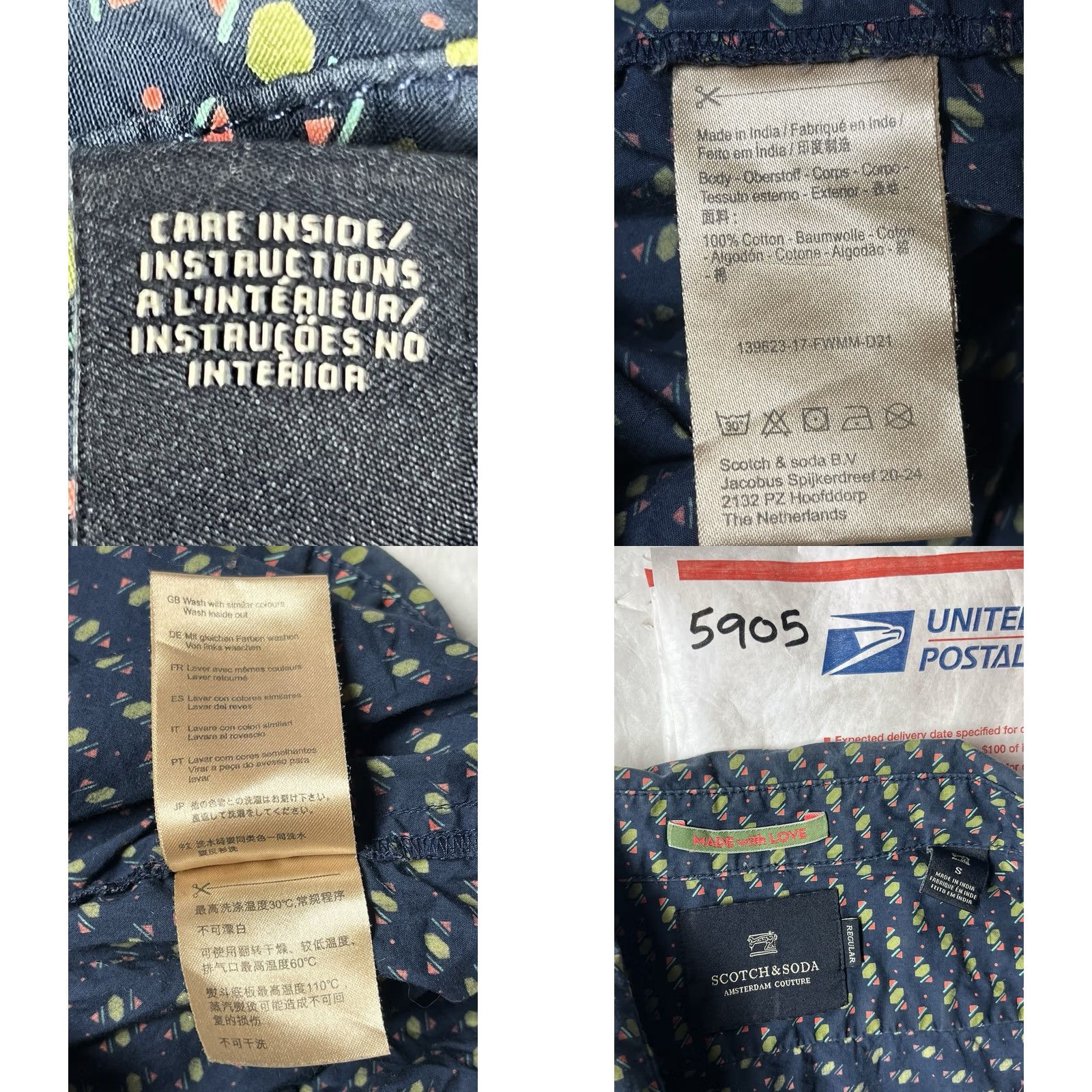 Scotch & Soda Scotch & Soda Shirt Blue Short Sleeve Button-Up Collared Knit Regular Men S Small Size US S / EU 44-46 / 1 - 8 Thumbnail