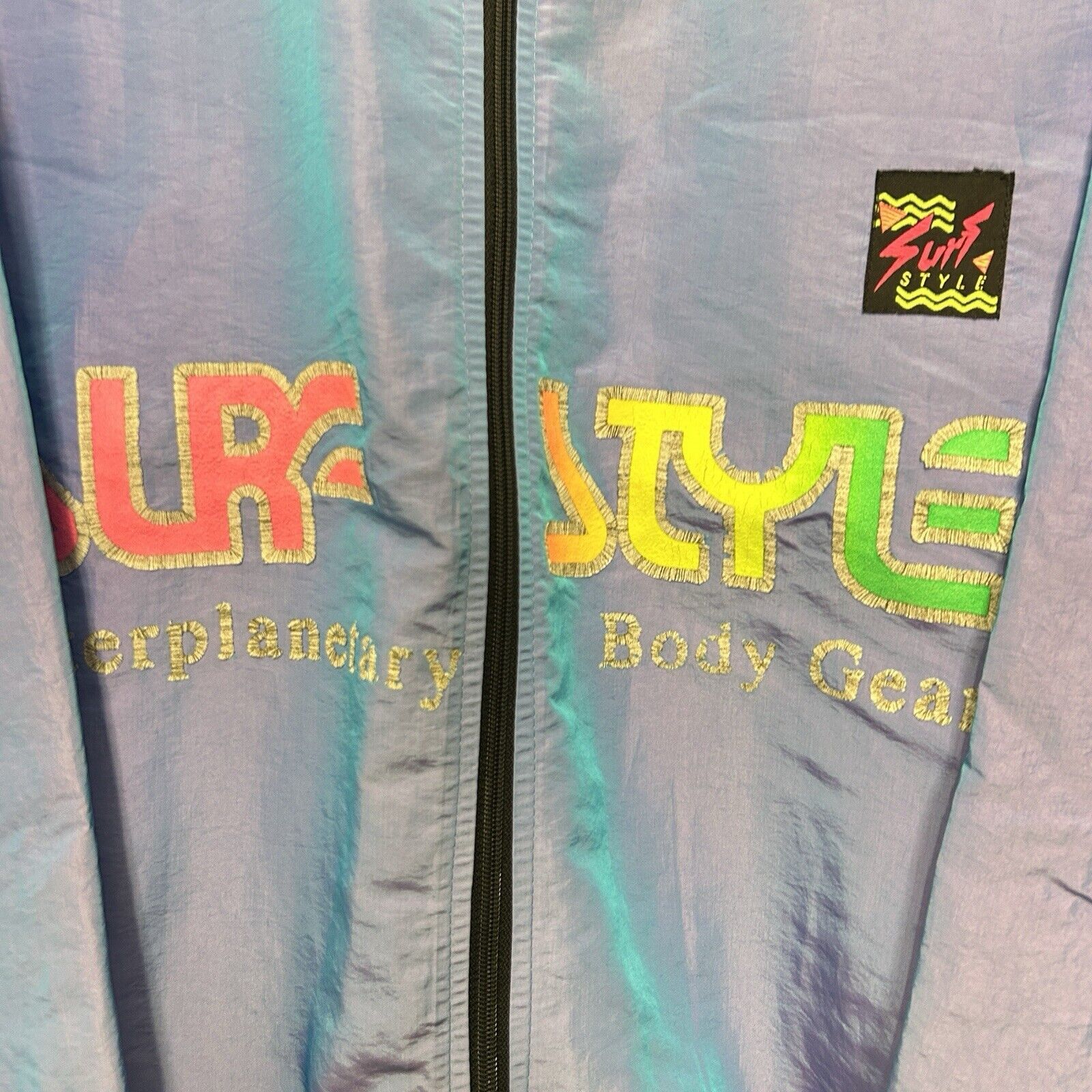 Other Vintage Surf Style Iridescent Windbreaker Jacket & Pants Size US XL / EU 56 / 4 - 2 Thumbnail