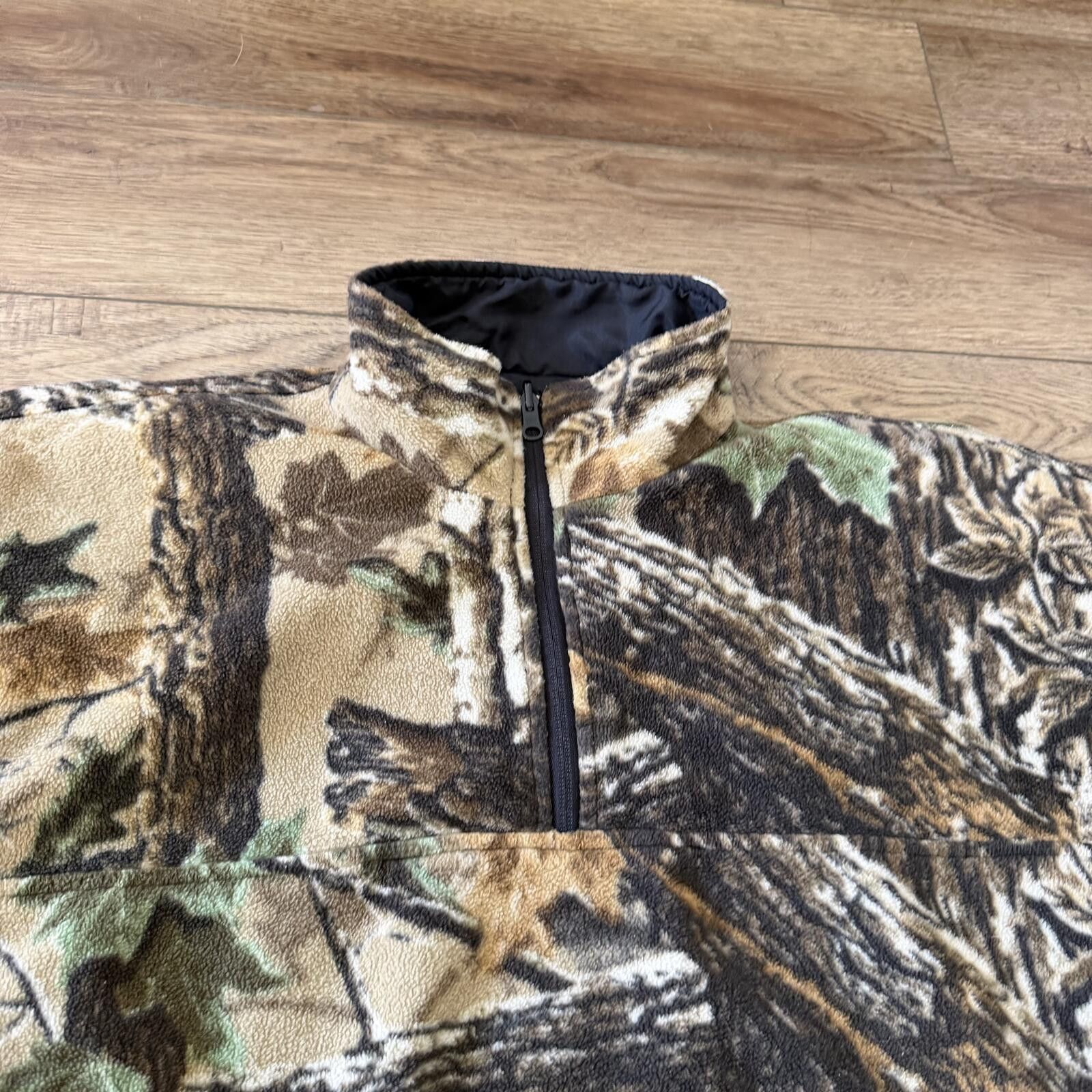 Other Vintage 90s Duxbak Camo Fleece Quarter Zip Reversible Jacket Size US L / EU 52-54 / 3 - 2 Thumbnail
