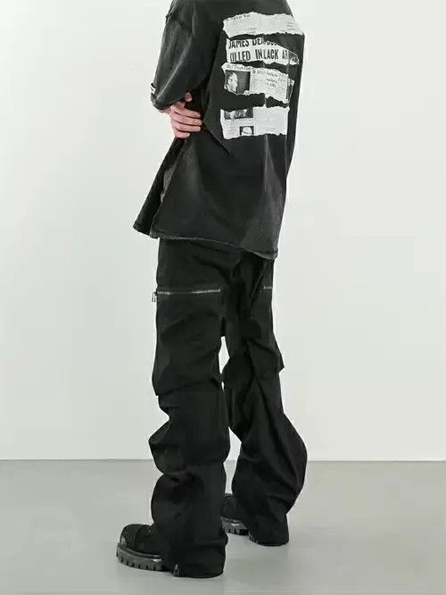 Jean hiphop utility flared pleated cargo pants Size US 32 / EU 48 - 1 Thumbnail