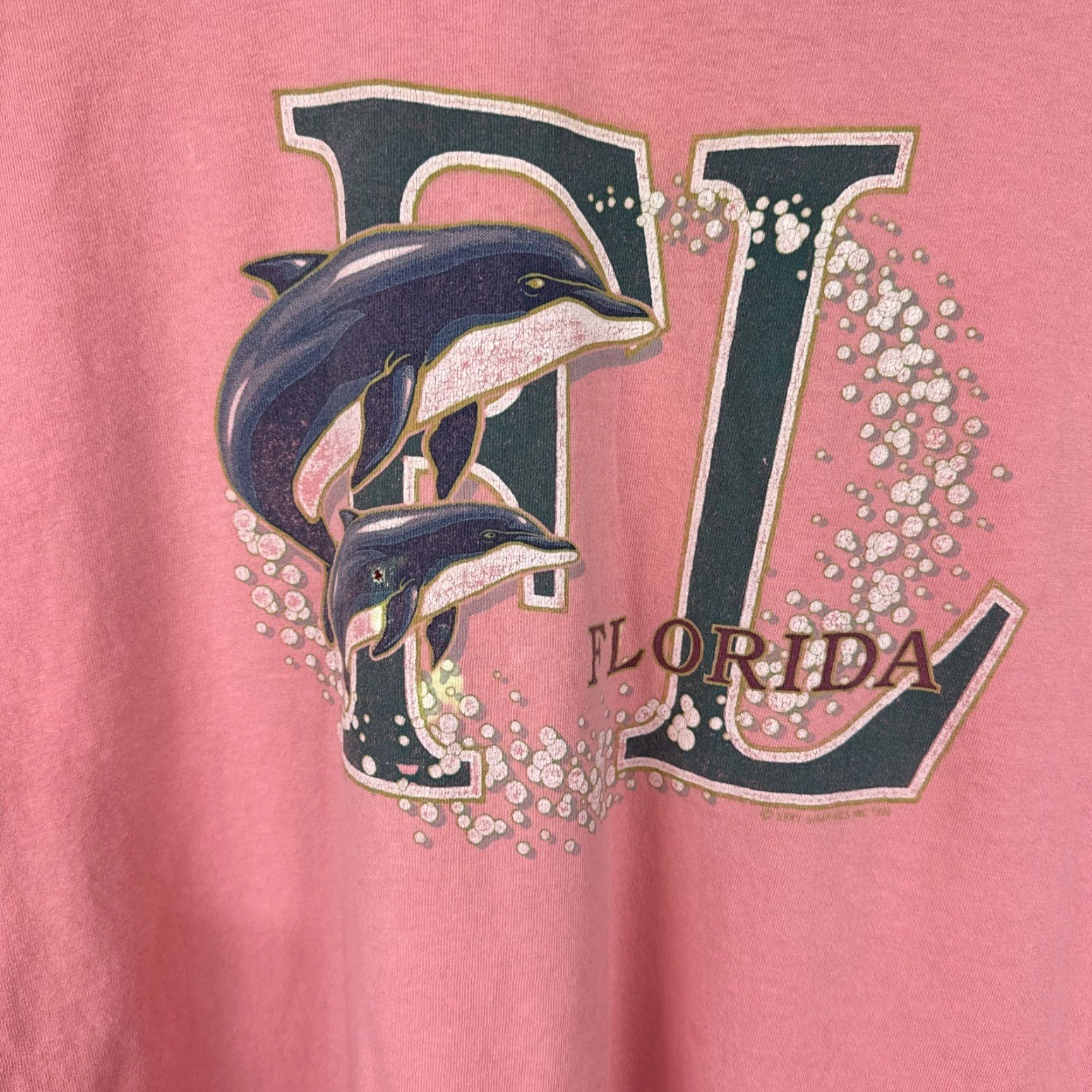Anvil VINTAGE Florida Destination Anvil T-Shirt 2XL Pink Orca Sea World 90s Grunge Hipster Hippie Men’s Women’s Size US XXL / EU 58 / 5 - 2 Thumbnail