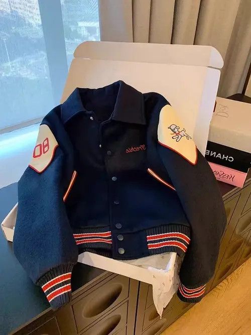 VIBE Hip Hop Retro Street Patchwork Casual XL Baseball Jacket Size US XL / EU 56 / 4 - 1 Thumbnail