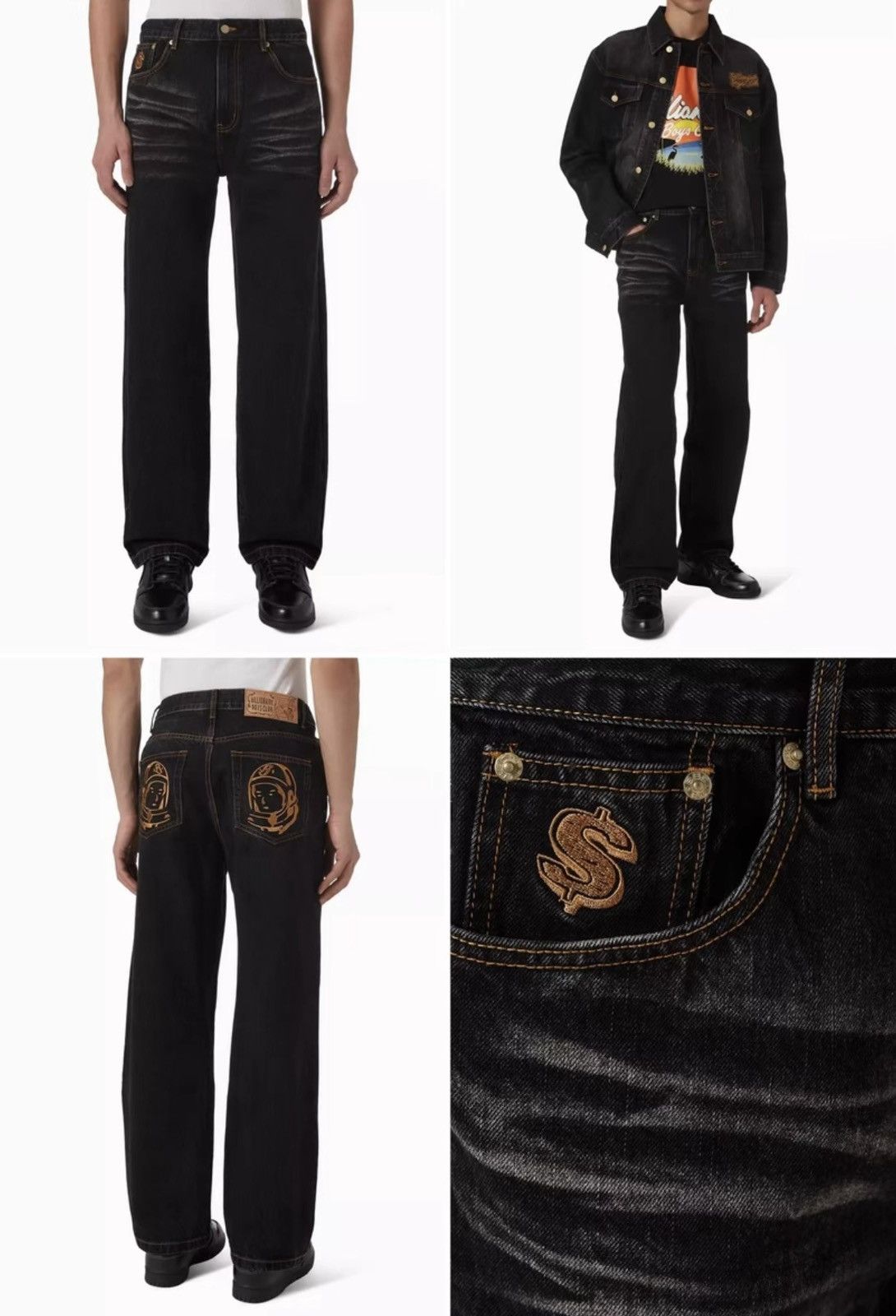 Billionaire Boys Club Embroidered Jeans Black Billionaire Boys Club Size US 30 / EU 46 - 3 Thumbnail