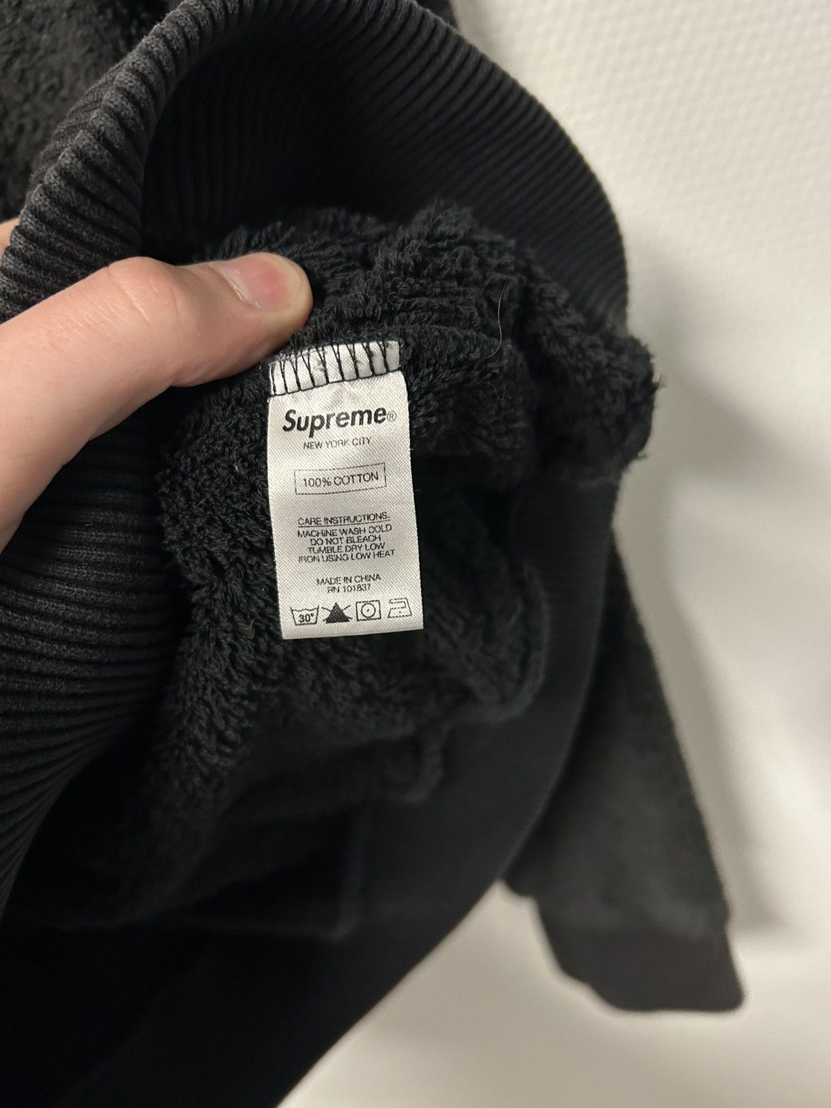Supreme Supreme - SS17 Terry Crewneck Schwarz 🖤🤍 Size US L / EU 52-54 / 3 - 3 Thumbnail