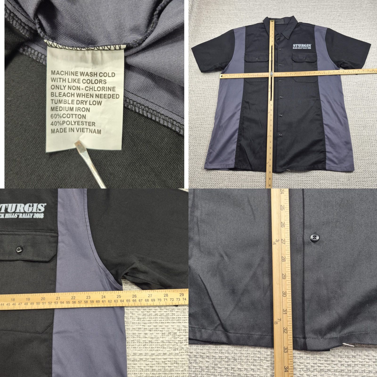 Vintage Biker Sturgis Shirt Mens 2XL Button Up Short Sleeve Motorcycle 2018 Size US XXL / EU 58 / 5 - 8 Thumbnail