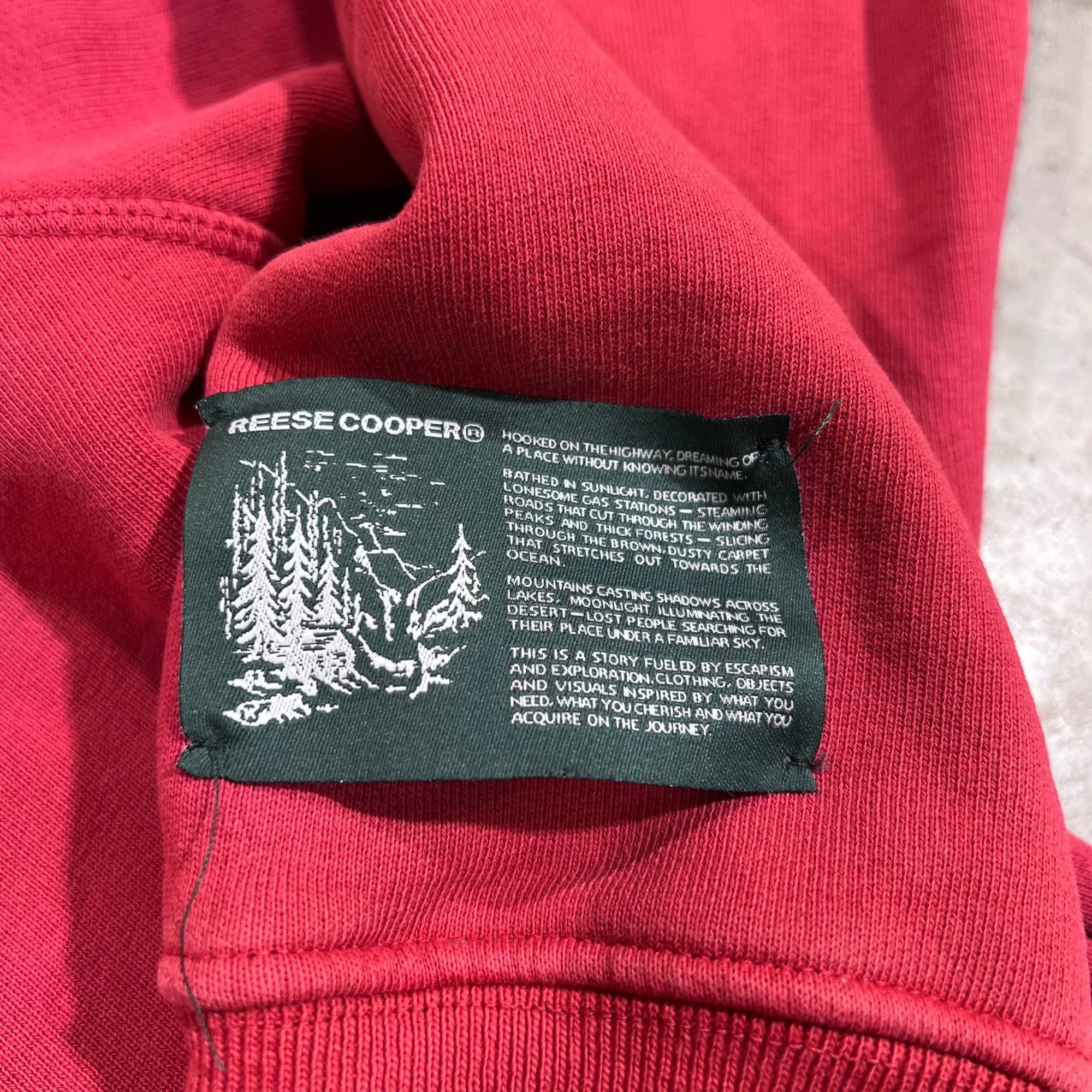 Reese Cooper NEW REESE COOPER HITCHHIKING RED GRAPHIC JERSEY HOODIE S Size US S / EU 44-46 / 1 - 8 Thumbnail