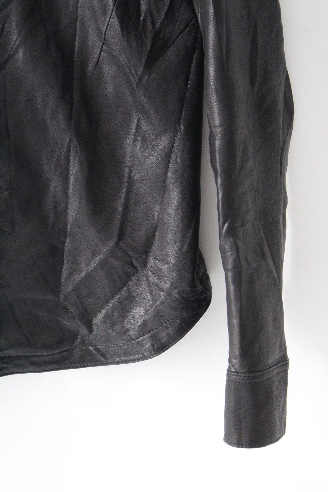 If Six Was Nine HYM JAPAN BY MORIMOTO BLACK GOAT LEATHER SHIRT JACKET Size US M / EU 48-50 / 2 - 3 Thumbnail
