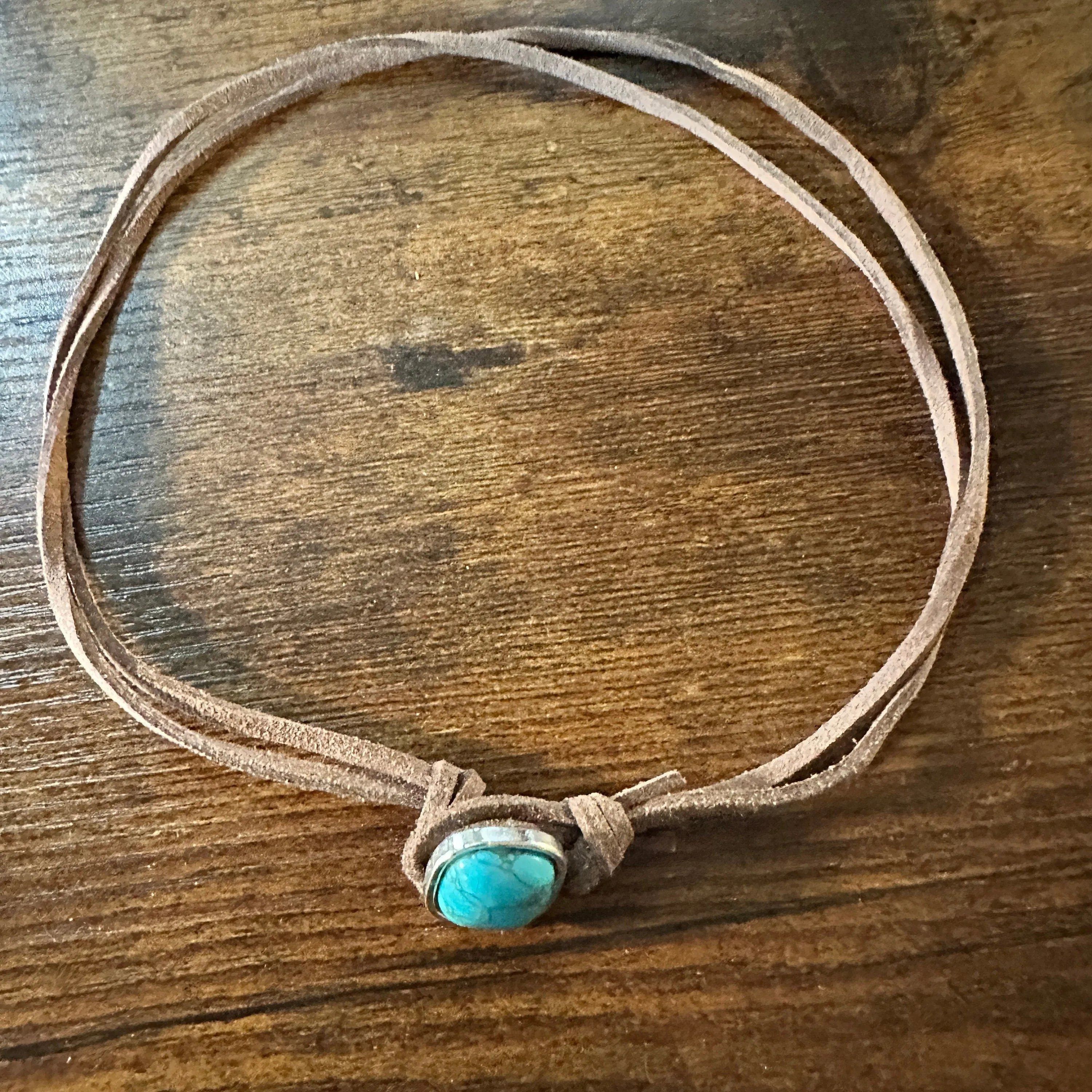 Other Boho Western Leather Cord Cowgirl Choker Necklace, Brown Lea Size ONE SIZE - 4 Thumbnail