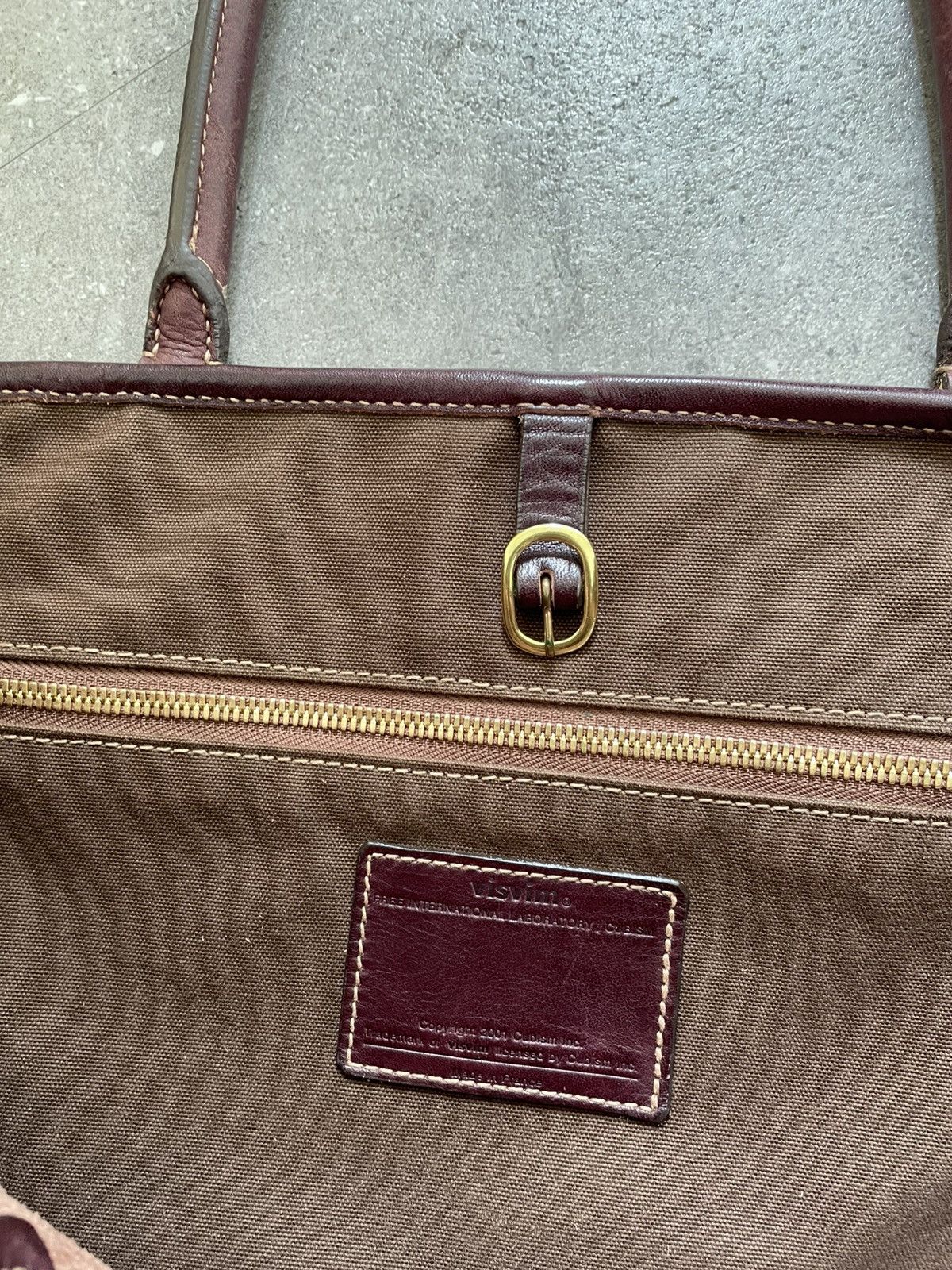 Visvim VISVIM Homer Tote Bag XL FR Made in France Burgundy Size ONE SIZE - 4 Thumbnail
