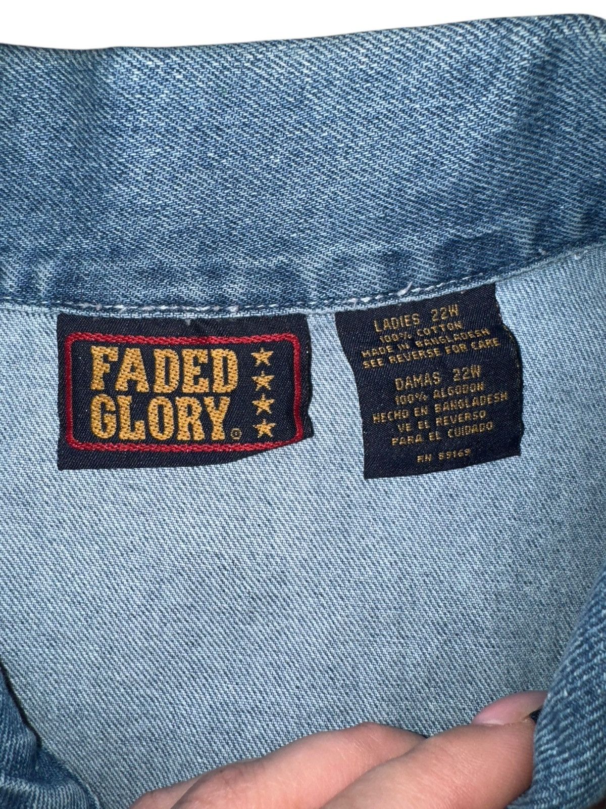 Faded Glory × Vintage VTG 90s Denim full zip vest Denim by Faded Glory size 22 Size XXL / US 16-18 / IT 52-54 - 3 Thumbnail