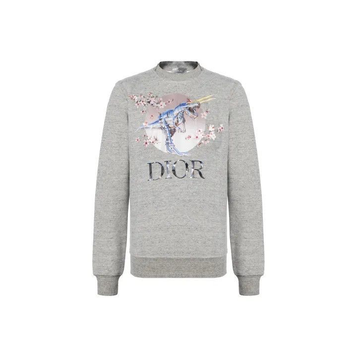Dior Dior Dior Dinosaur Cherry Blossom Sweatshirt 0079-2507 Size US S / EU 44-46 / 1 - 1 Thumbnail