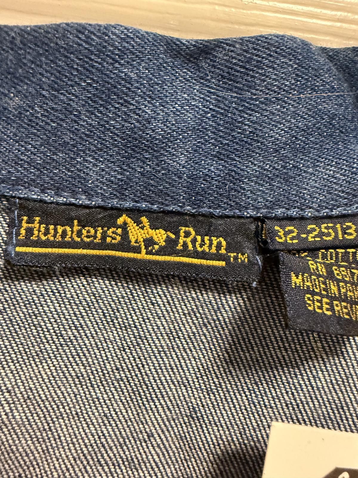 Designer Vintage 3X Hunter’s Run Denim Blazer Jacket Oversized Size ONE SIZE - 3 Thumbnail