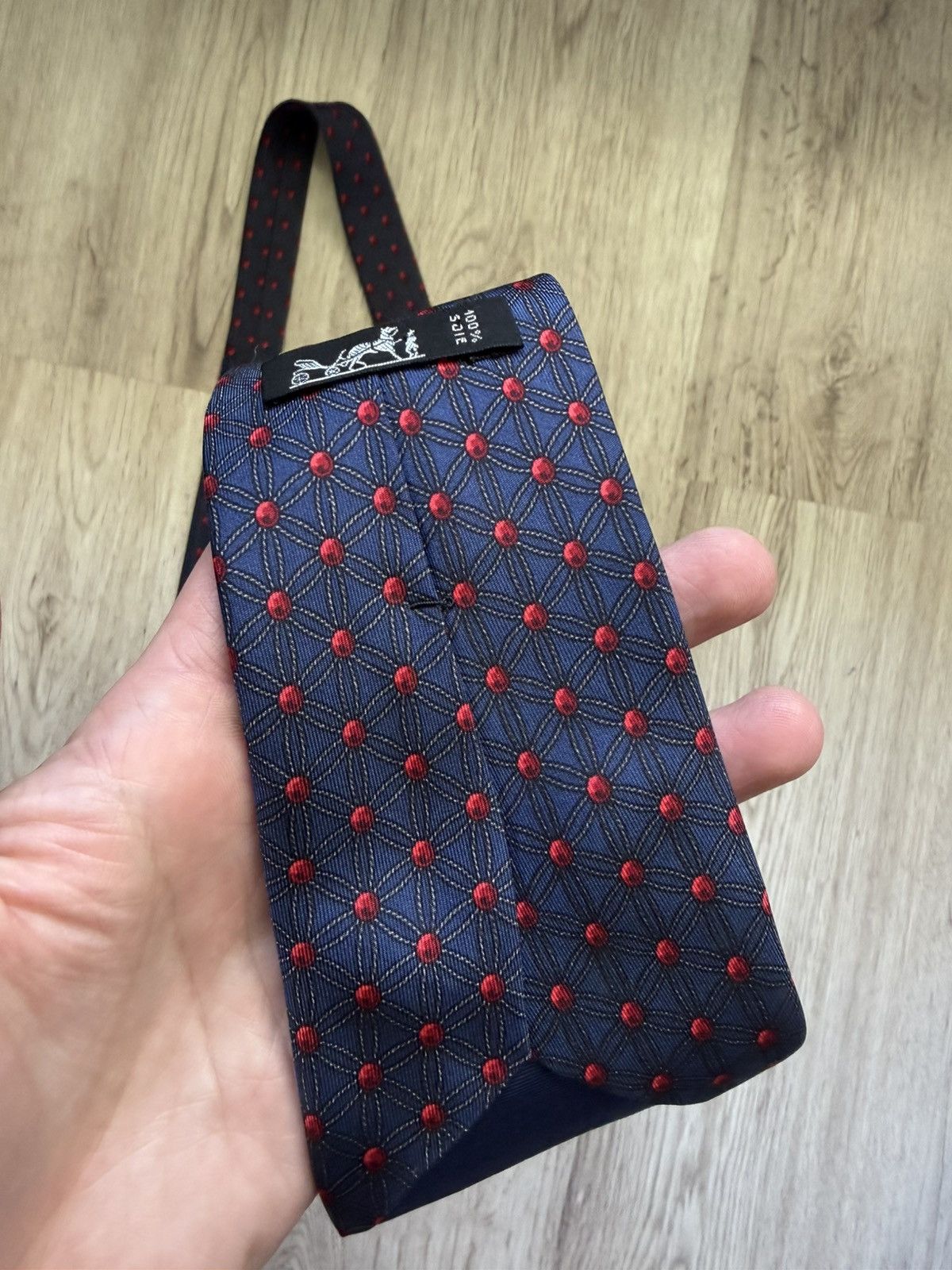 Hermes Hermes tie floral monogram silk Size ONE SIZE - 12 Thumbnail