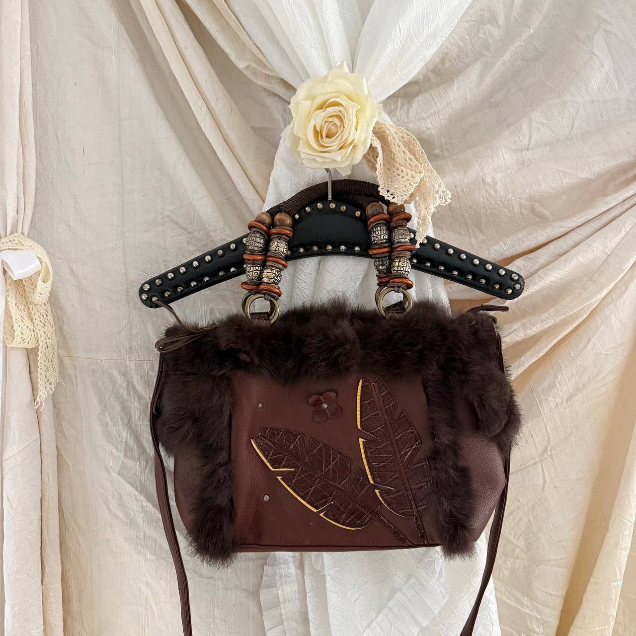 Vintage Vintage brown leather shoulder bag Size ONE SIZE - 1 Thumbnail