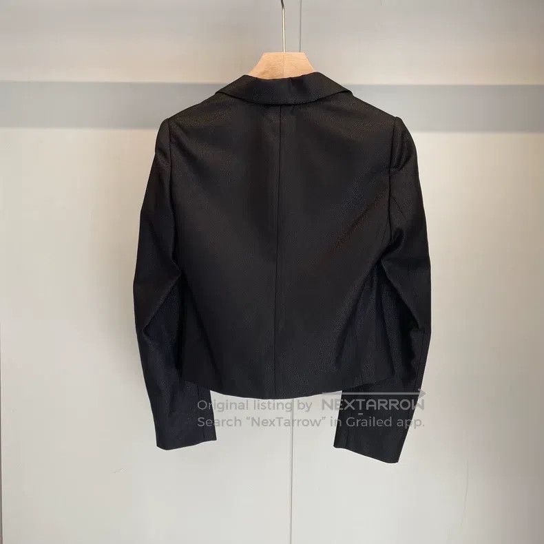 Brunello Cucinelli Brunello Cucinelli Black Beaded New Wool Short Suit Jacket Size XS / US 0-2 / IT 36-38 - 2 Thumbnail