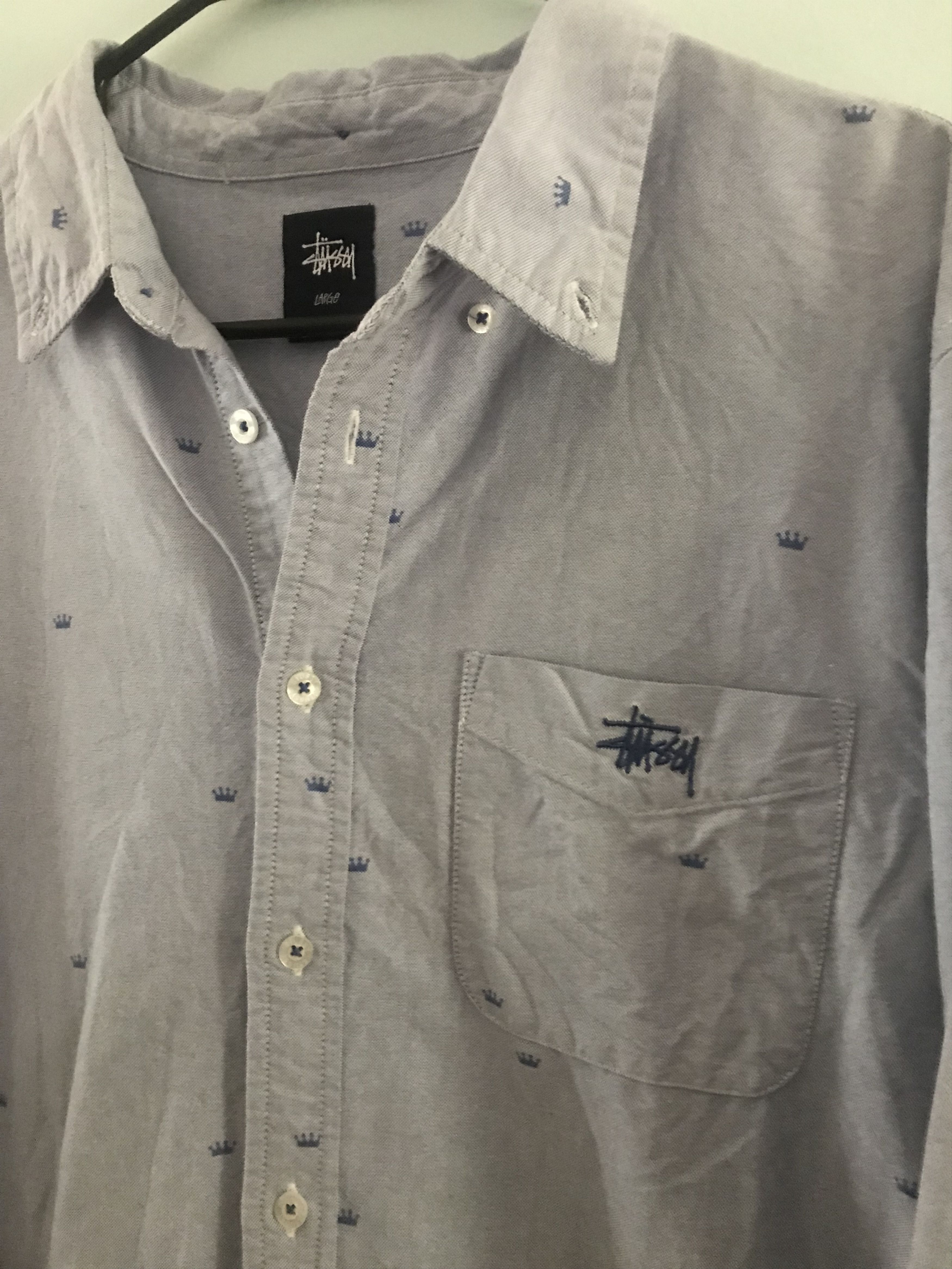 Stussy Stussy vintage crown button up Size US L / EU 52-54 / 3 - 2 Thumbnail
