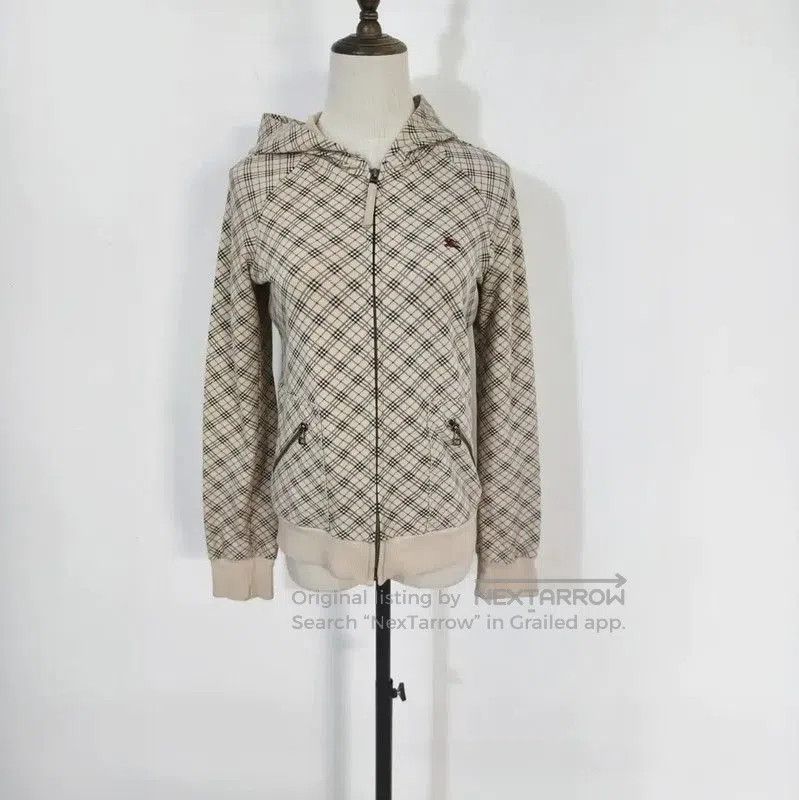 Burberry Burberry Women's Khaki Check Long Sleeve Cardigan. Size M / US 6-8 / IT 42-44 - 1 Thumbnail