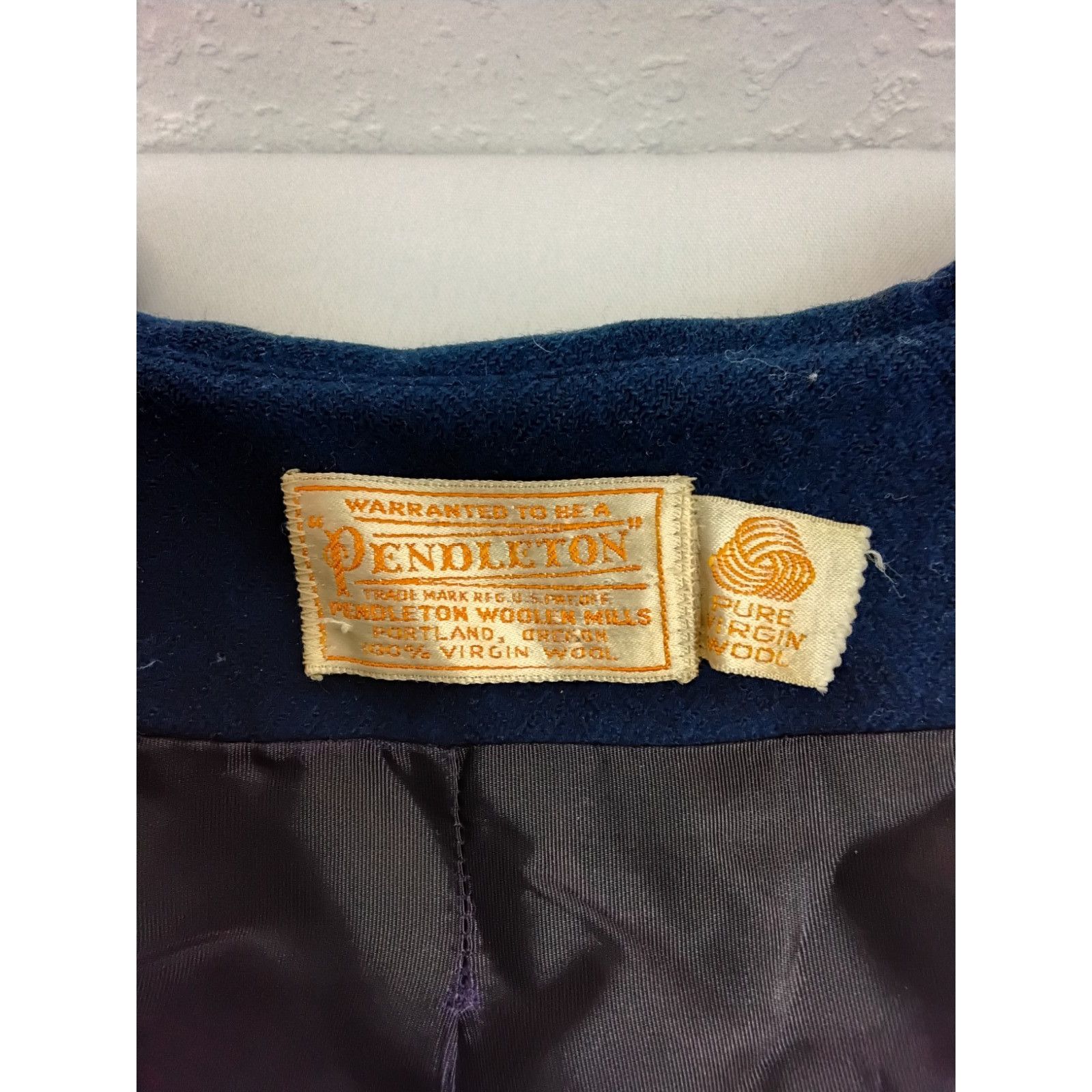 Pendleton Pendleton Cropped Blazer Women's 2 Blue VTG 1970s 100% Wool Size XS / US 0-2 / IT 36-38 - 6 Thumbnail