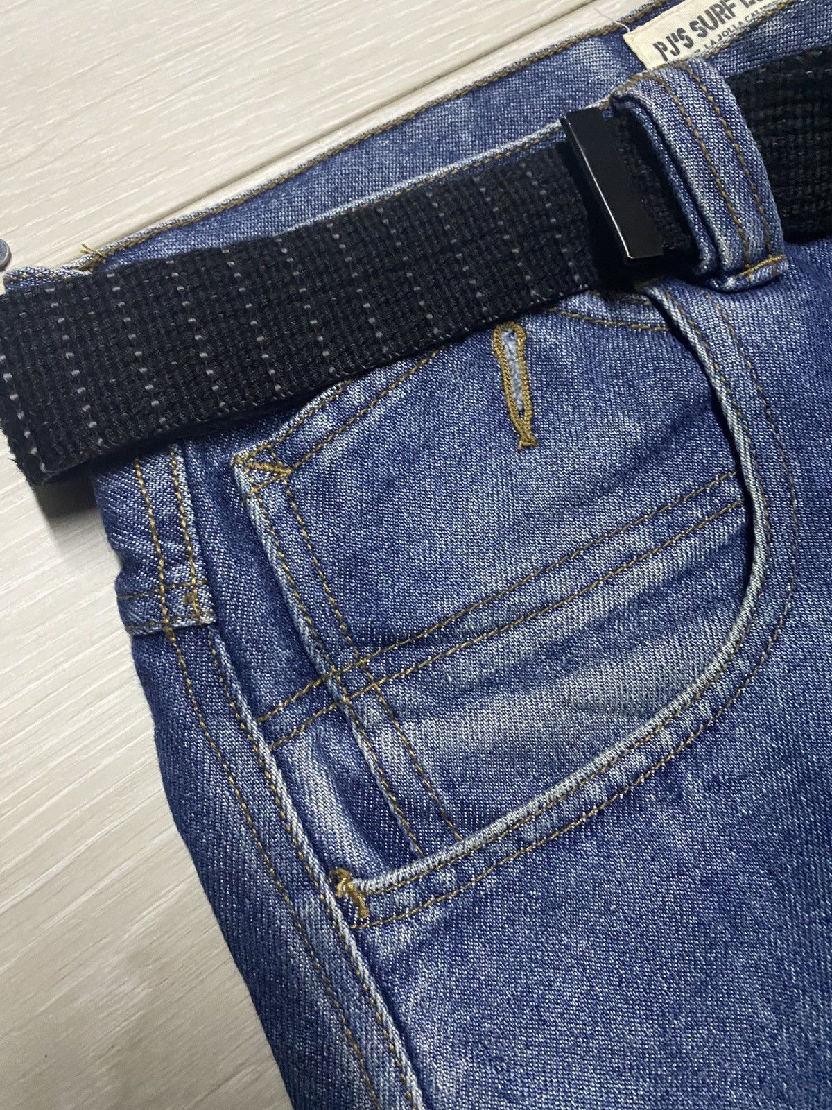 JNCO PJ’s Surfo Blue Wash With Belt Cargo Baggy Jeans Size US 32 / EU 48 - 9 Thumbnail