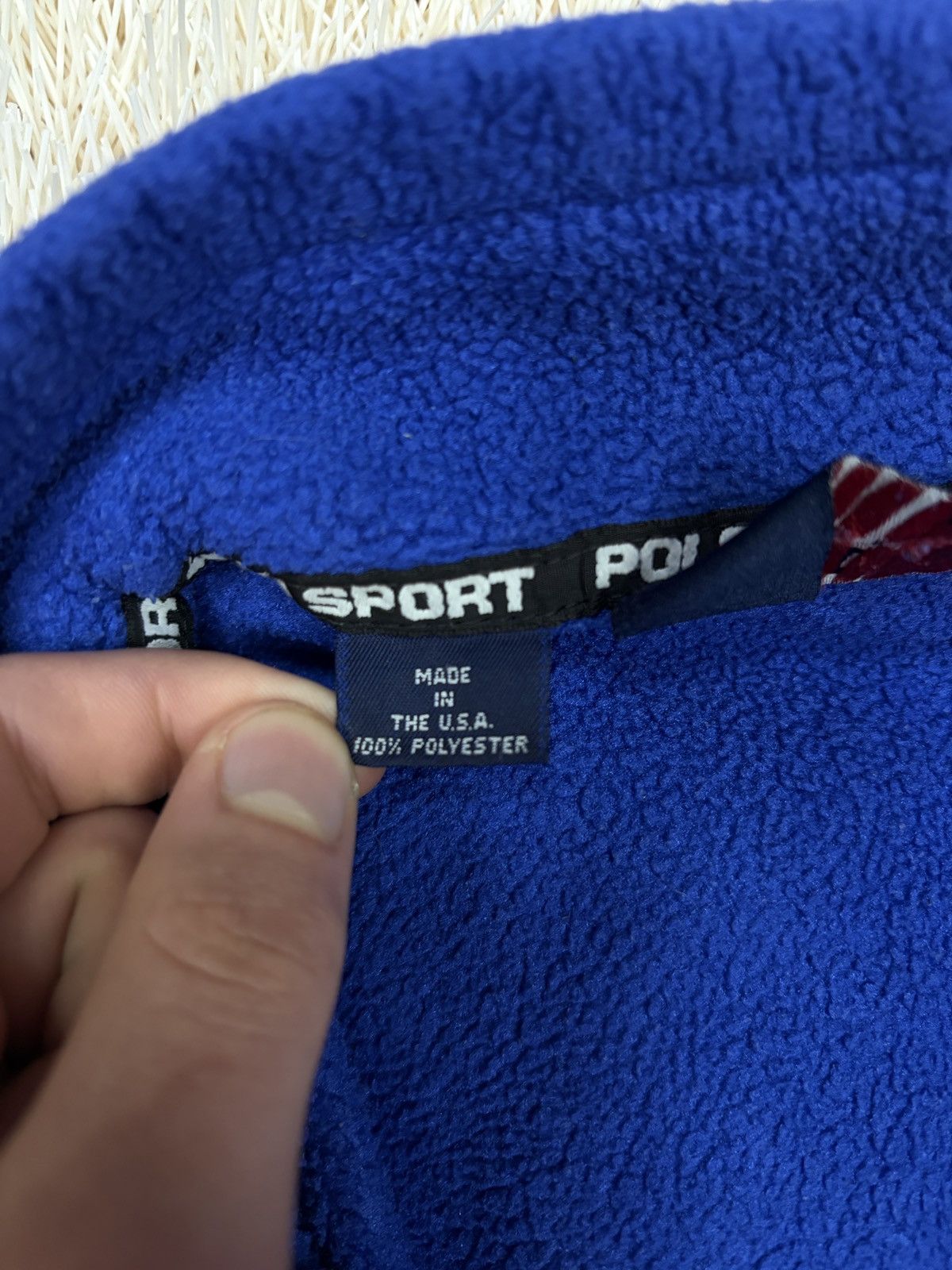 Polo Ralph Lauren Polo Sport Ralph Lauren 1/4 Zip Fleece Jacket sz L 90s Pepsi Size US L / EU 52-54 / 3 - 5 Thumbnail